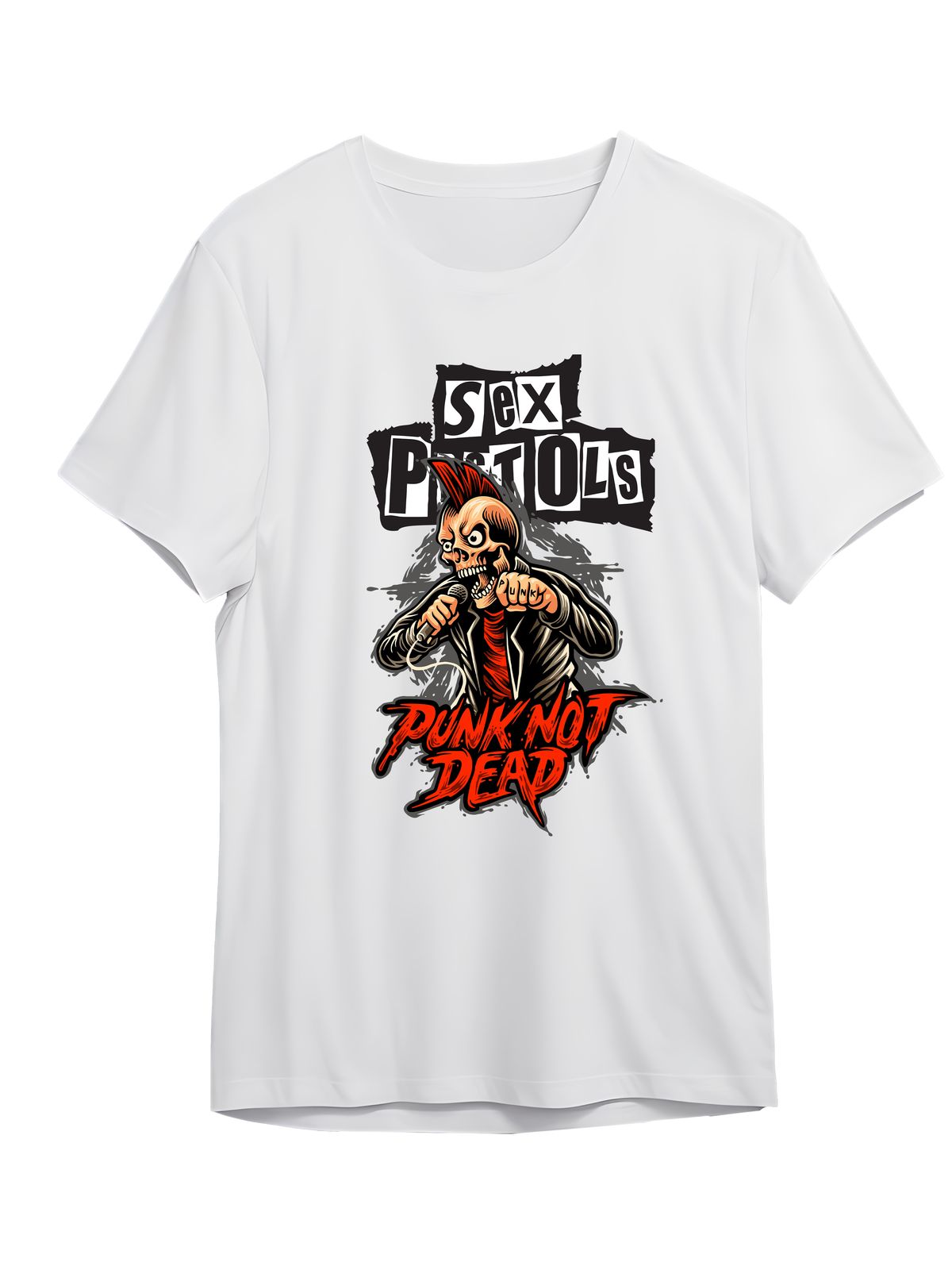 T-Shirt Sex Pistols Punk Not Dead Rock Avenue White