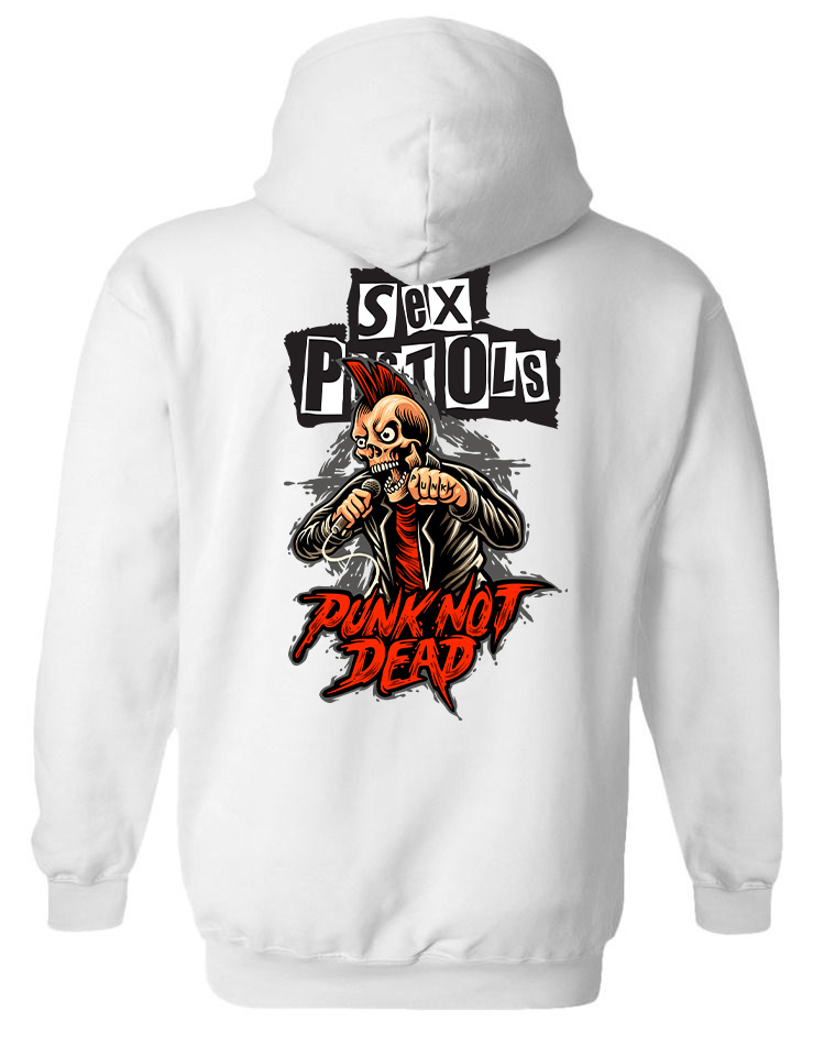 Hoodie Sex Pistols Punk Not Dead Rock Avenue White