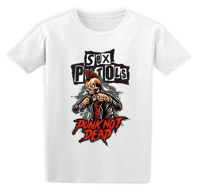 Παιδικό T-shirt Sex Pistols Punk Not Dead Rock Avenue White