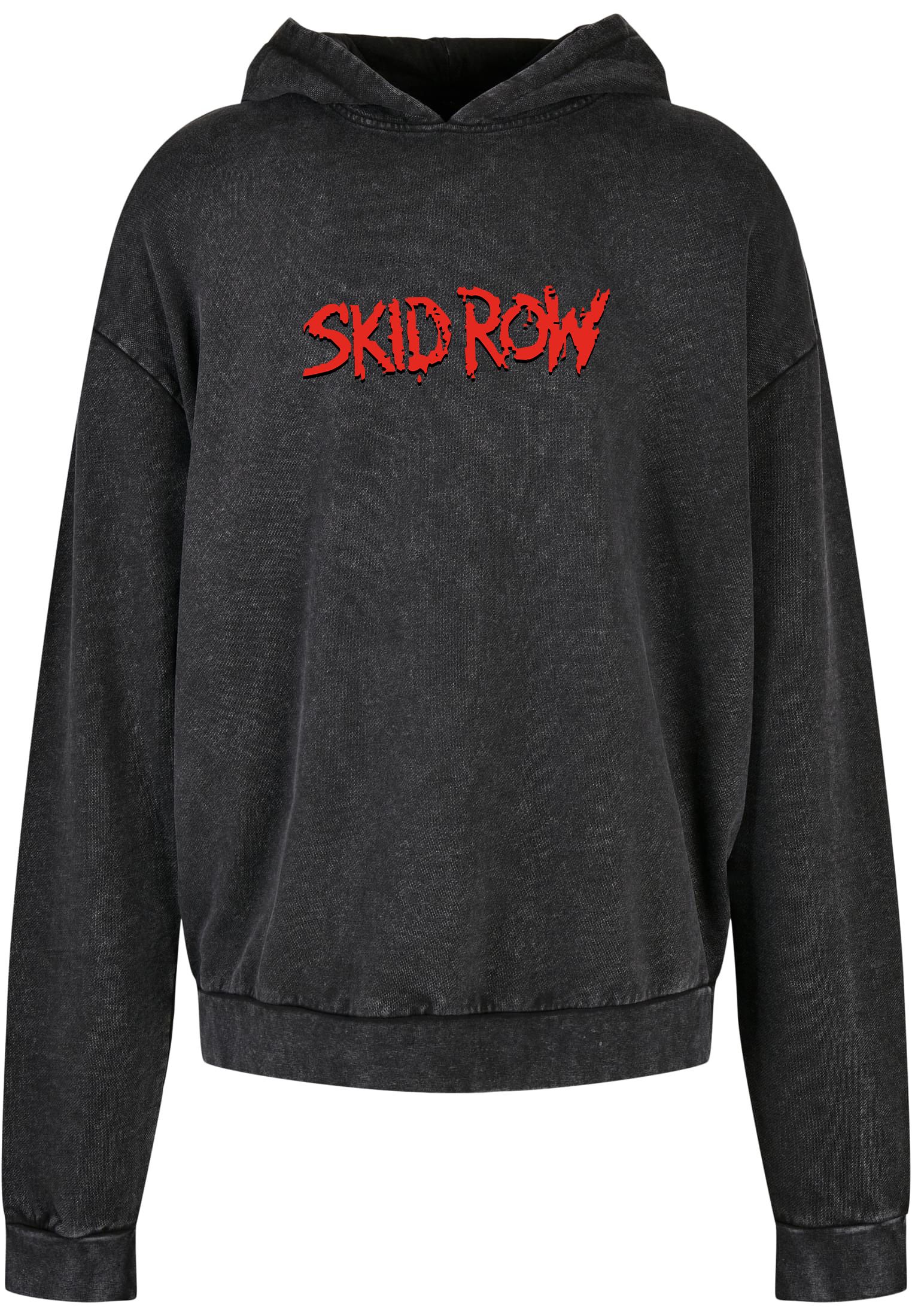 Oversized Premium Hoodie Skid Row Band Name Logo Rock Avenue Black