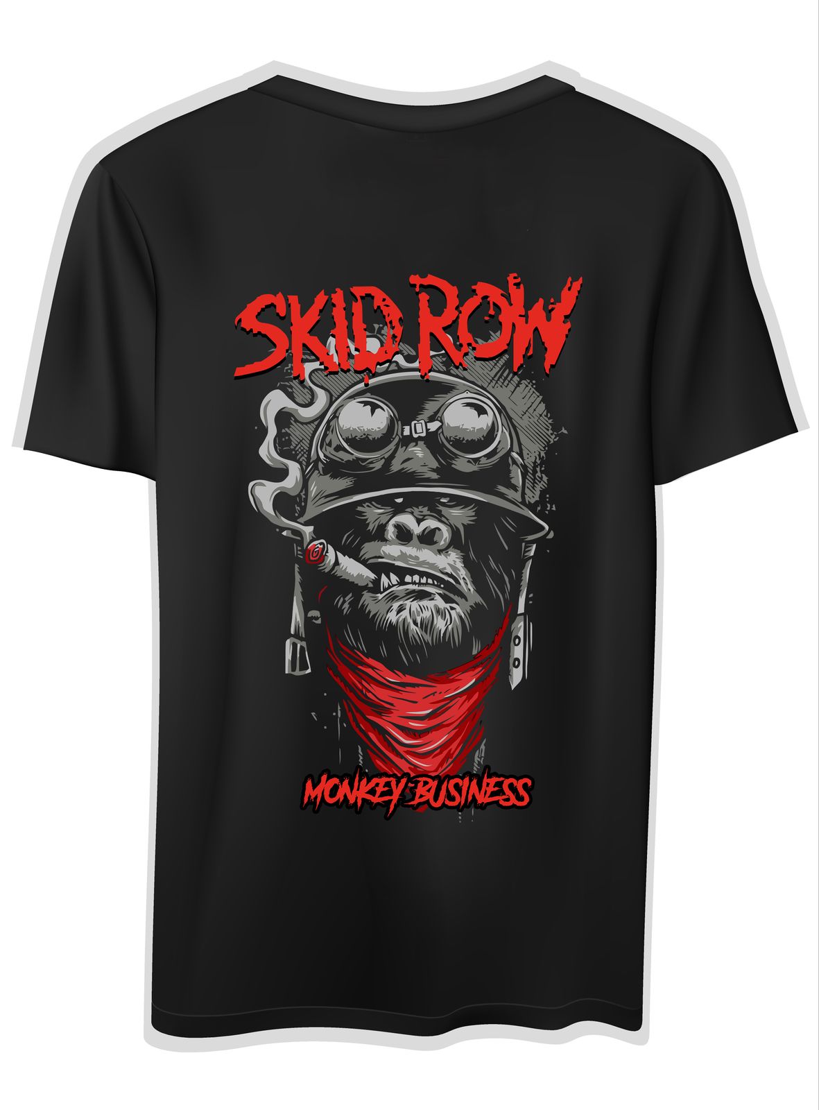 T-Shirt Skid Row Monkey Business Rock Avenue Black