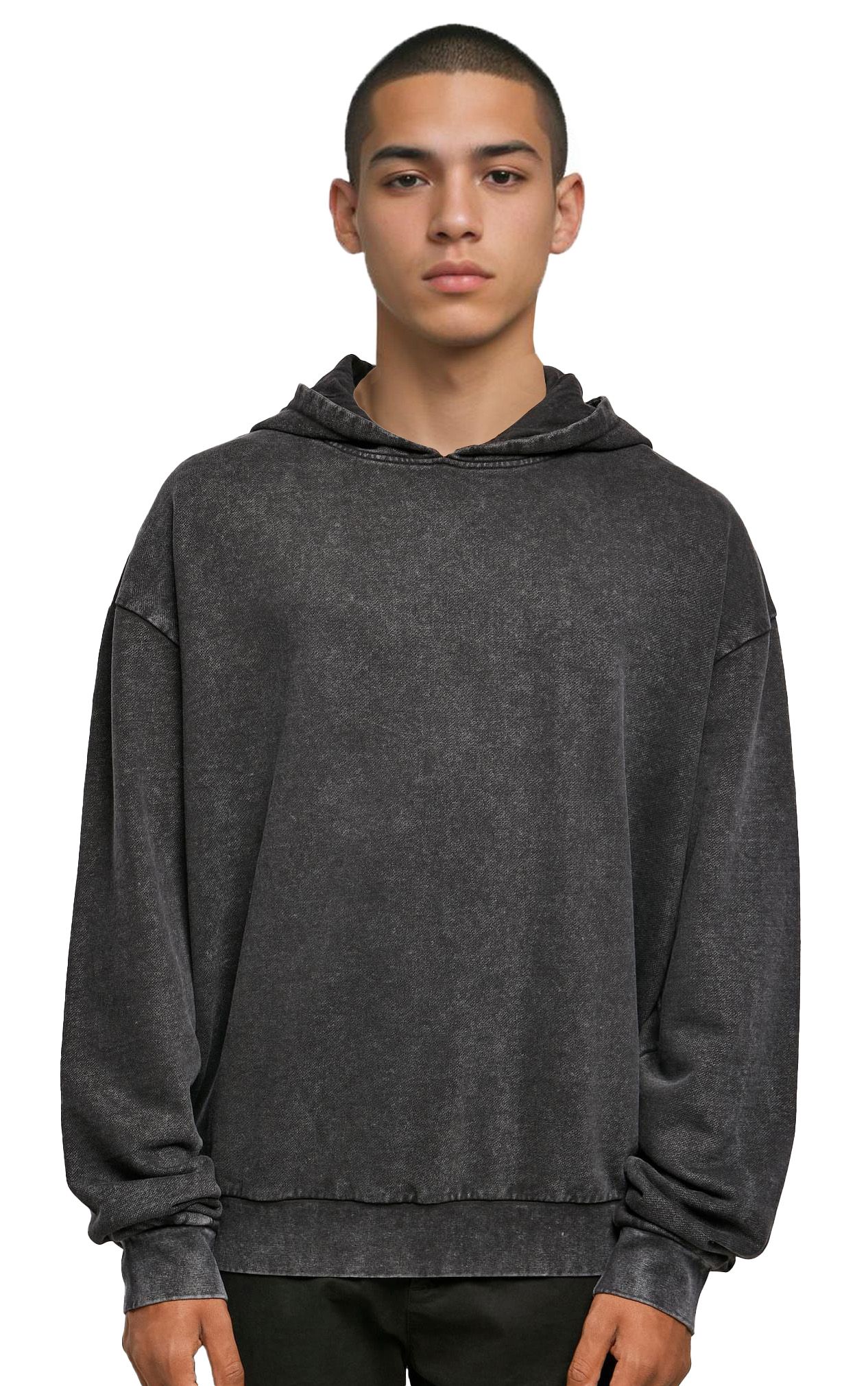 Oversized Premium Hoodie Skid Row Monkey Business Rock Avenue Black ανδρικά Φούτερ Simple Wear