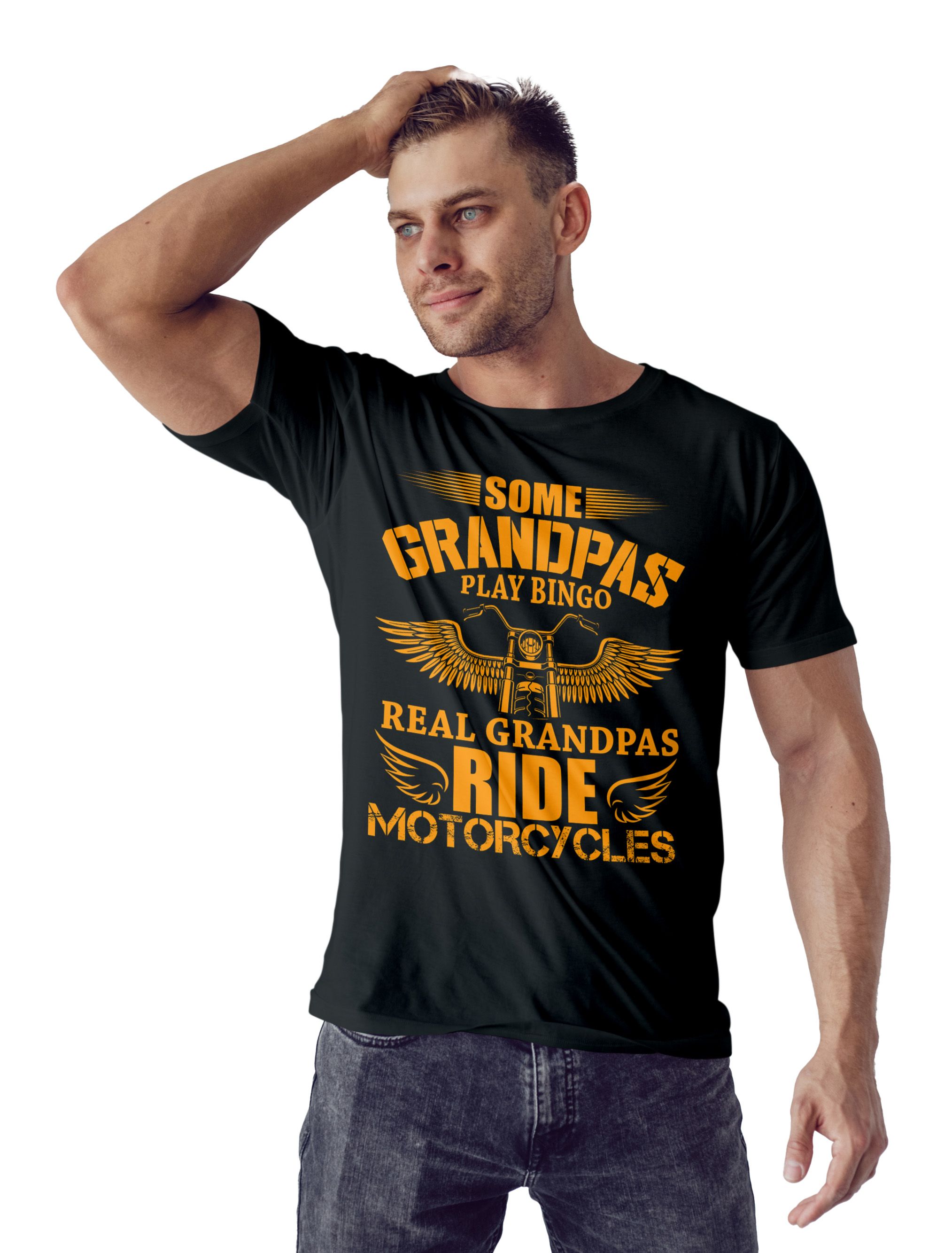 T-Shirt Some Grandpas Play Bingo Pop Culture Black ανδρικά Basic T-Shirts Simple Wear Μπλουζάκια κοντομάνικα