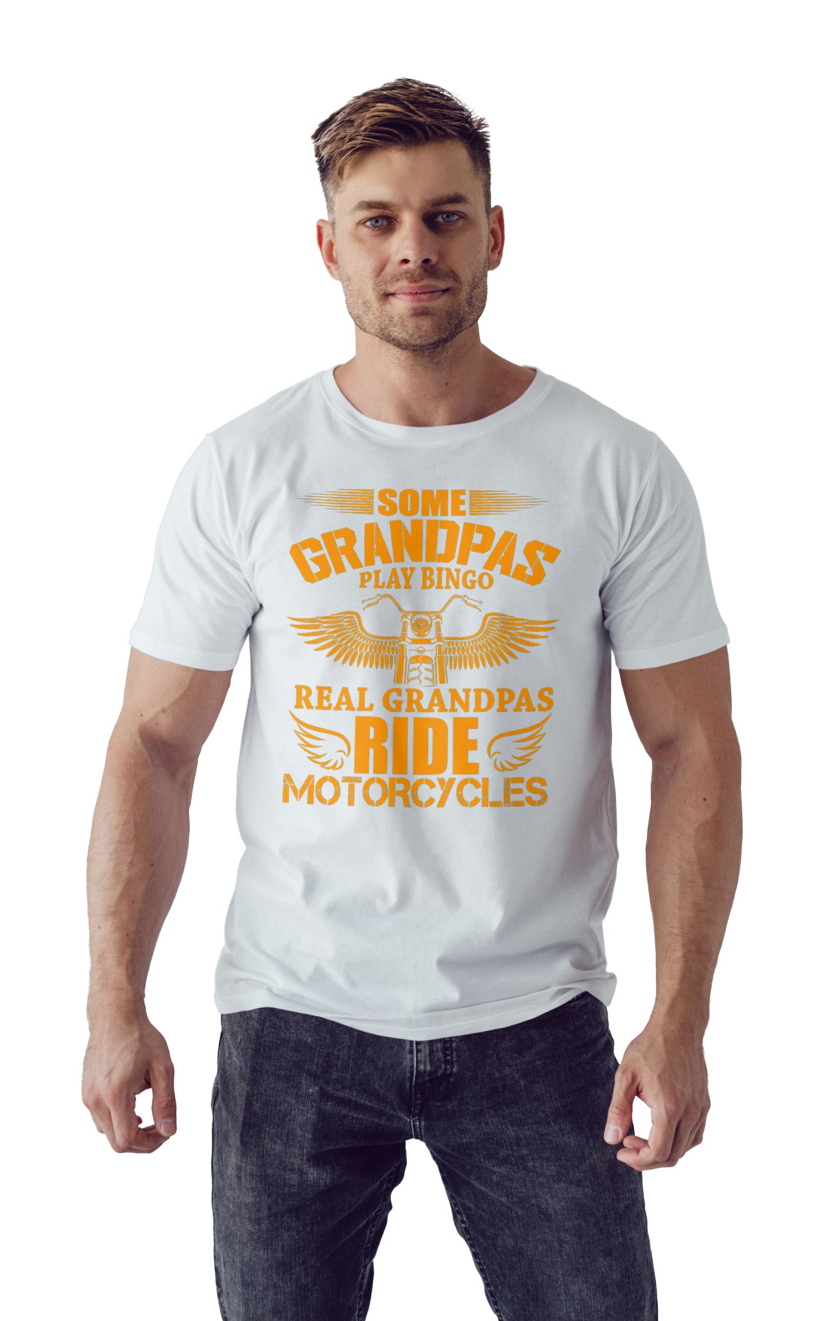 T-Shirt Some Grandpas Play Bingo Pop Culture White ανδρικά Basic T-Shirts Simple Wear Μπλουζάκια κοντομάνικα