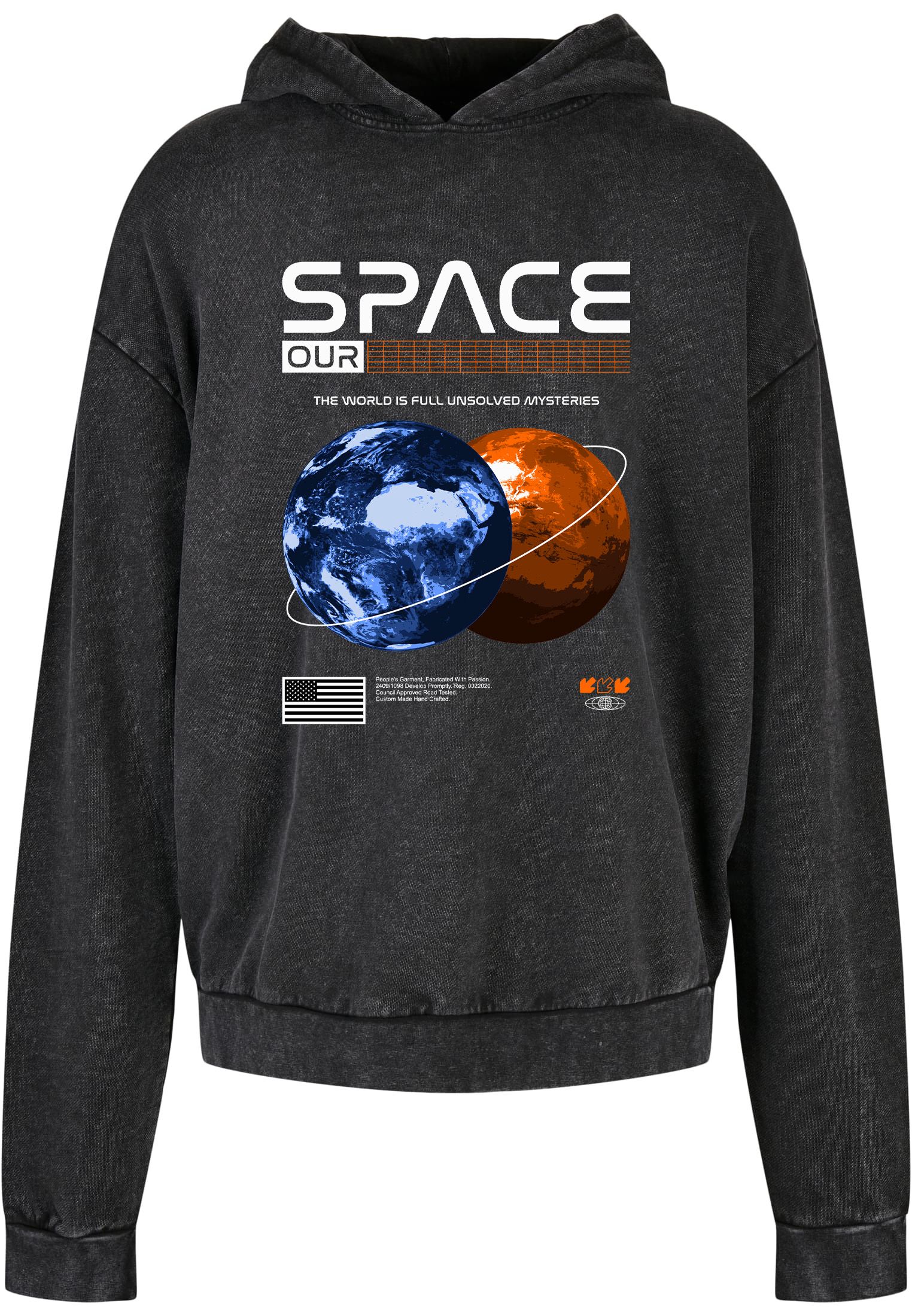 Oversized Premium Hoodie Space Pop Culture Black