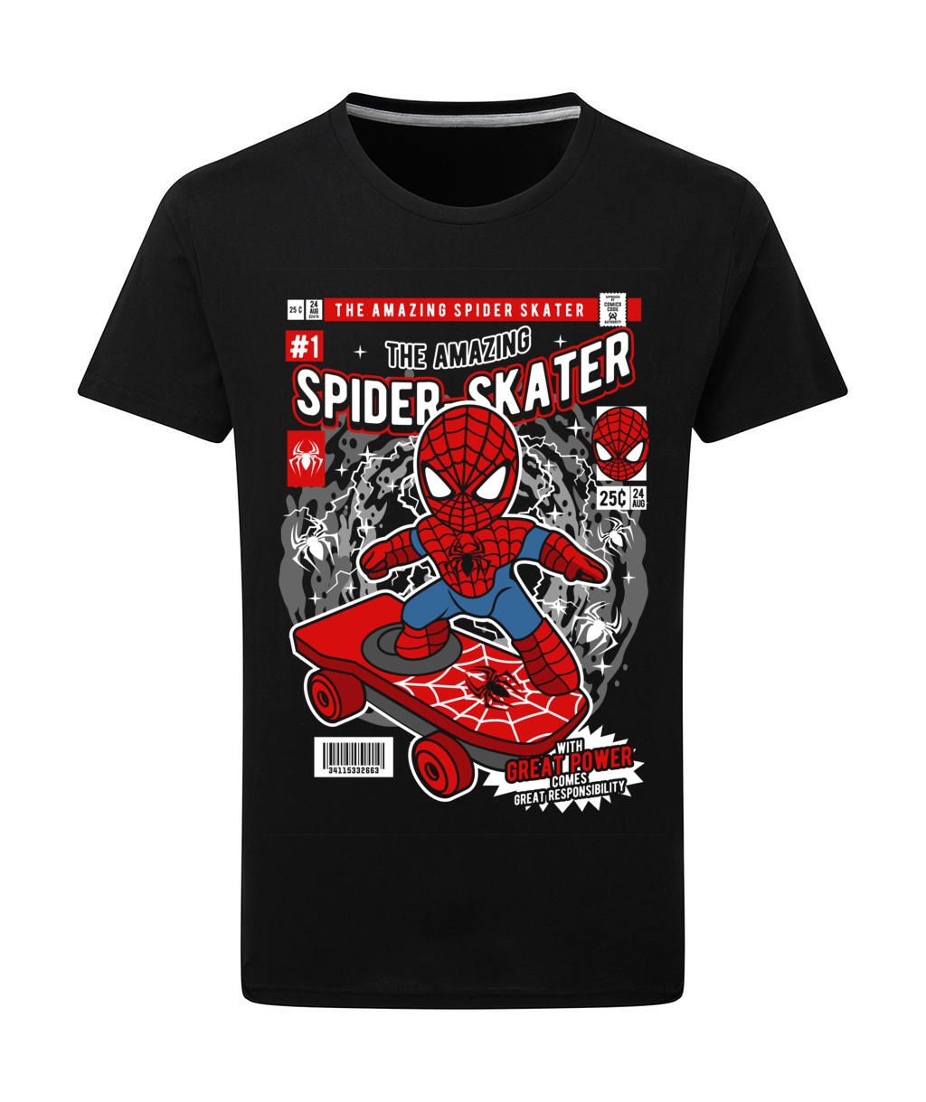 T-Shirt Spiderman Skateboard Pop Culture Black