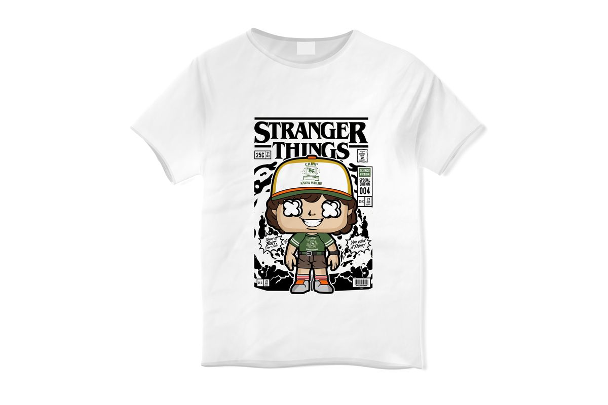 Παιδικό T-shirt Stranger Things Dustin Pop Culture White