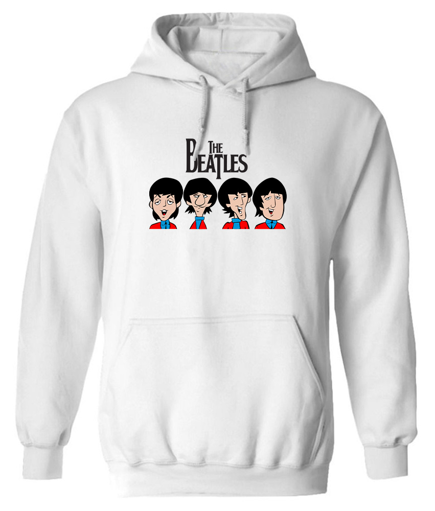 Hoodie The Beatles Rock Avenue White