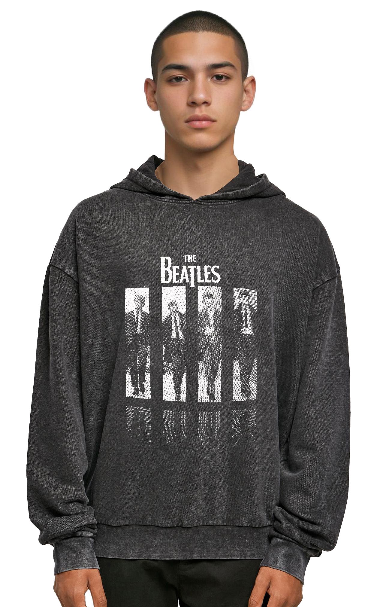Oversized Premium Hoodie The Beatles 2 Rock Avenue Black ανδρικά Φούτερ Simple Wear