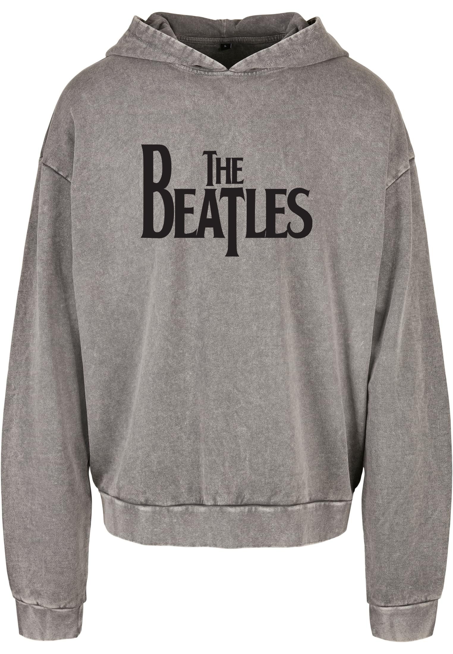 Oversized Premium Hoodie The Beatles Logo Name Art Rock Avenue Asphalt
