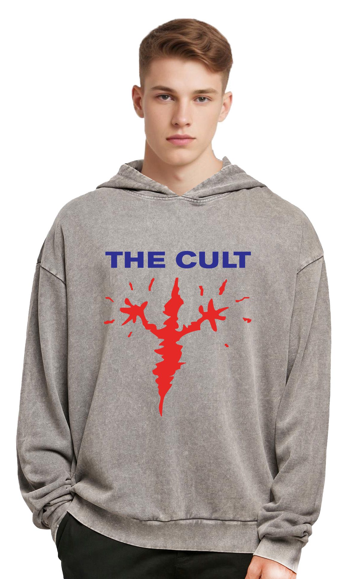 Oversized Premium Hoodie The Cult Rock Avenue Asphalt ανδρικά Φούτερ Simple Wear