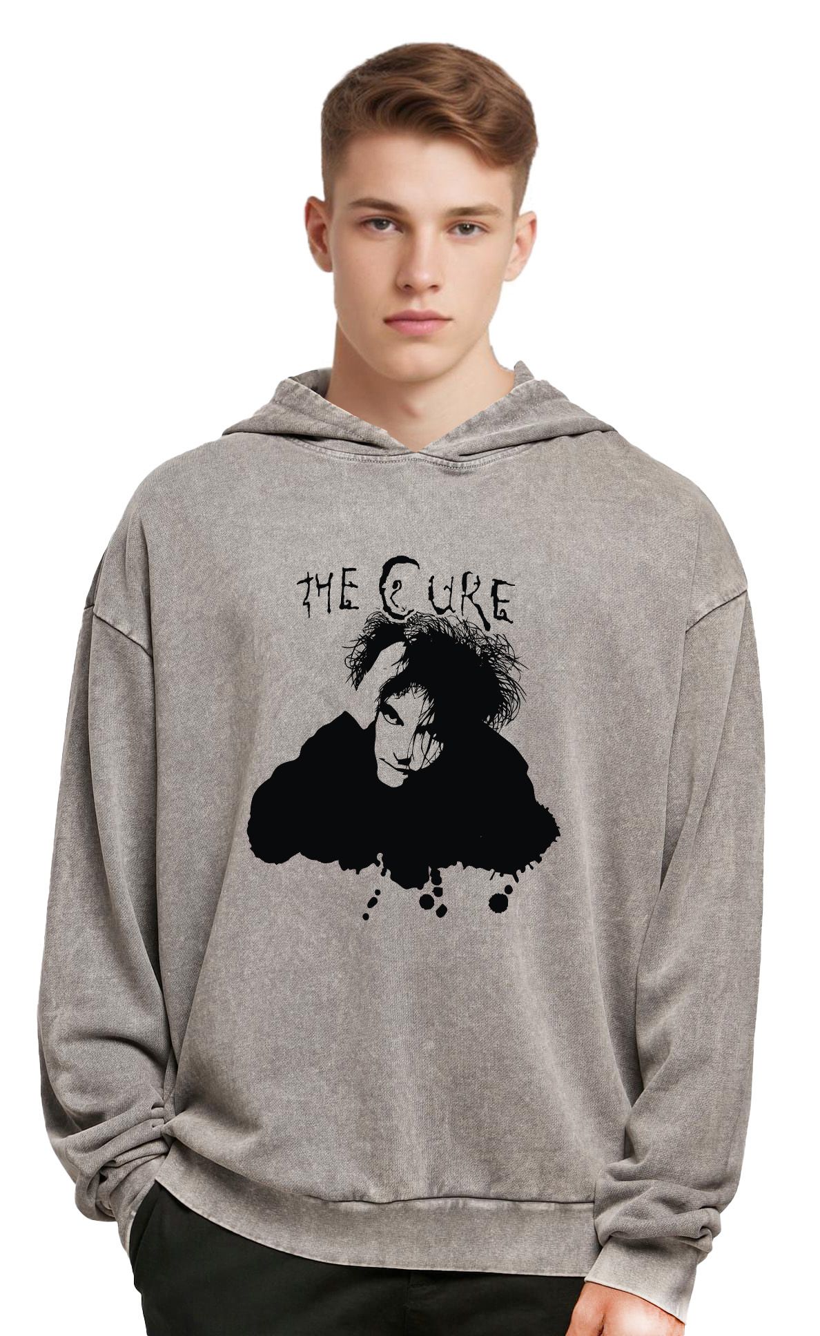 Oversized Premium Hoodie The Cure Robert Smith Rock Avenue Asphalt ανδρικά Φούτερ Simple Wear
