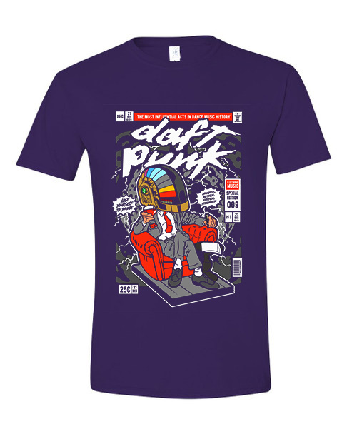 T-Shirt The Daft Punk Boss Pop Culture Purple
