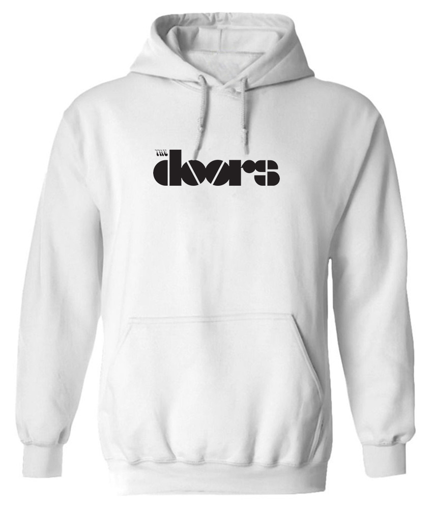 Hoodie The Doors Band Logo Name Rock Avenue White