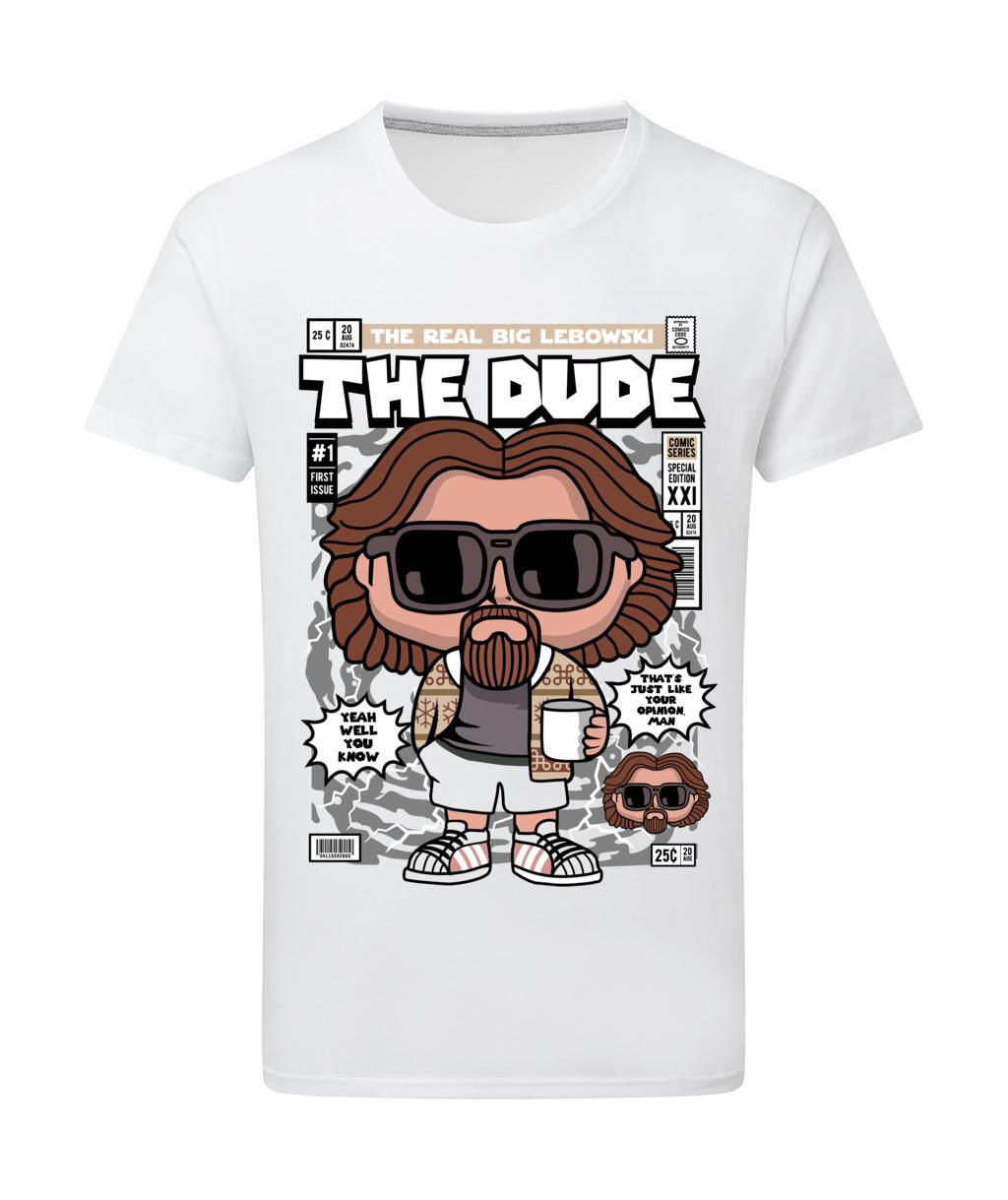 T-Shirt The Dude Pop Culture White
