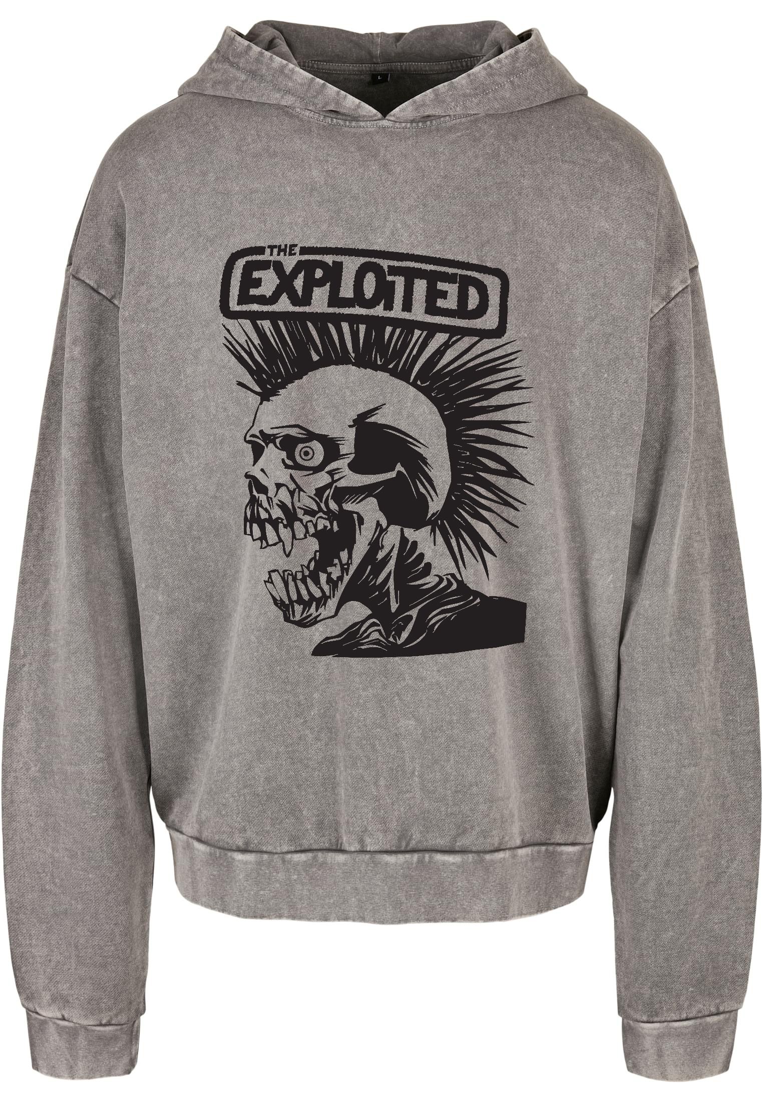 Oversized Premium Hoodie The Exploited B W Rock Avenue Asphalt