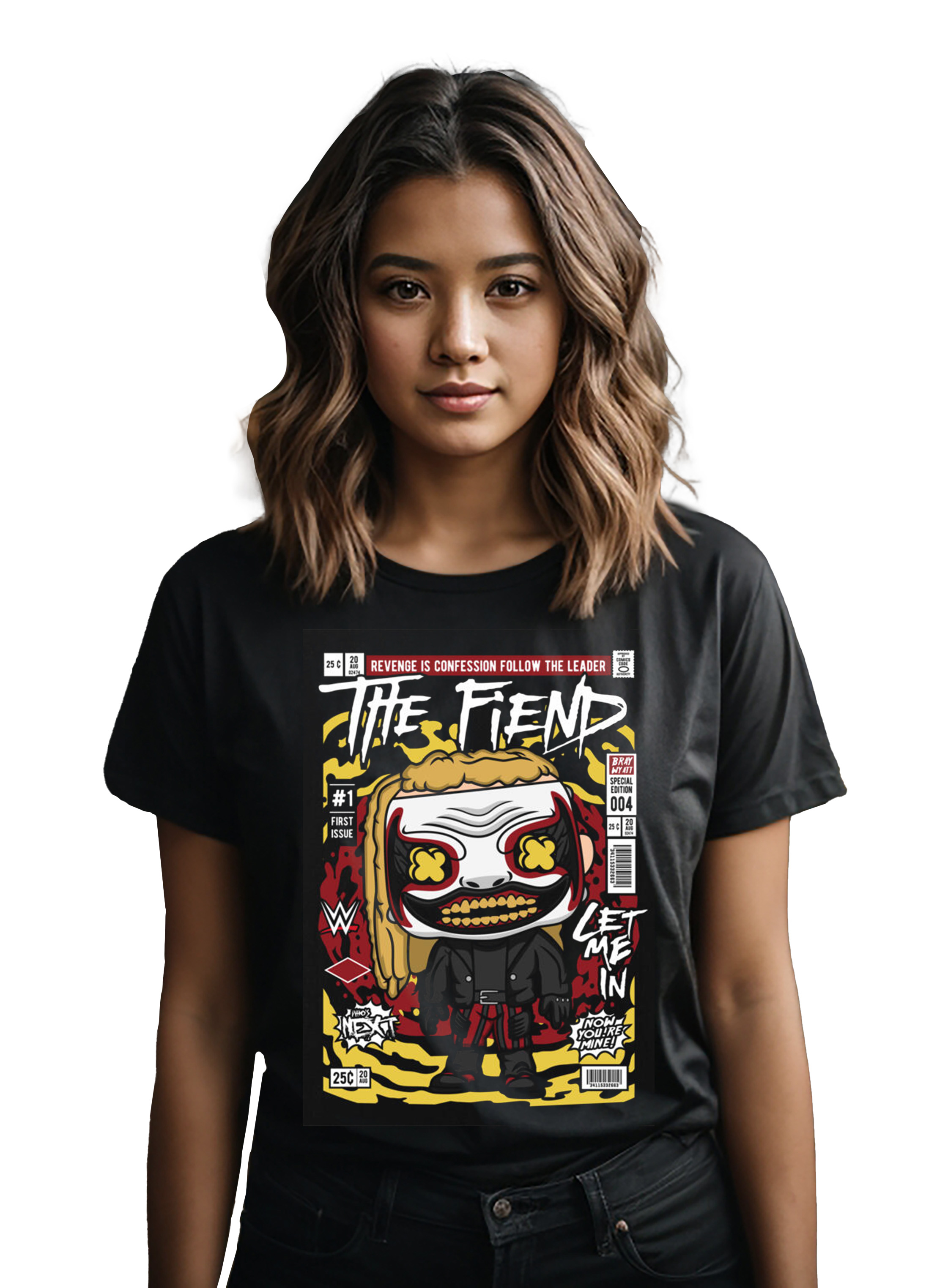 T-Shirt The Fiend Wwe Pop Culture Black ανδρικά Basic T-Shirts Simple Wear Μπλουζάκια κοντομάνικα
