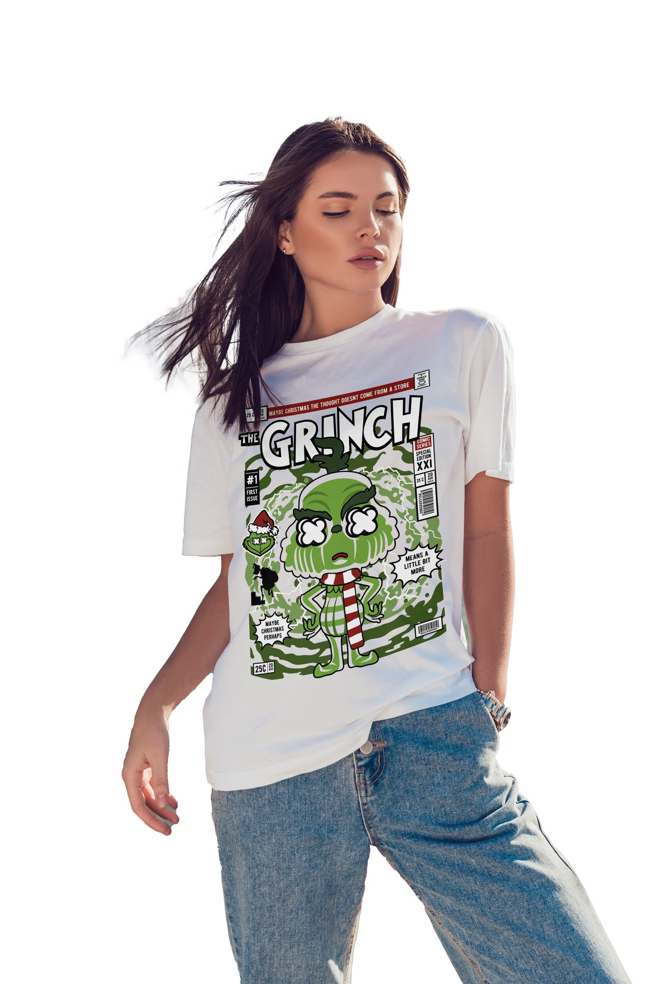 T-Shirt The Grinch Pop Culture White ανδρικά Basic T-Shirts Simple Wear Μπλουζάκια κοντομάνικα