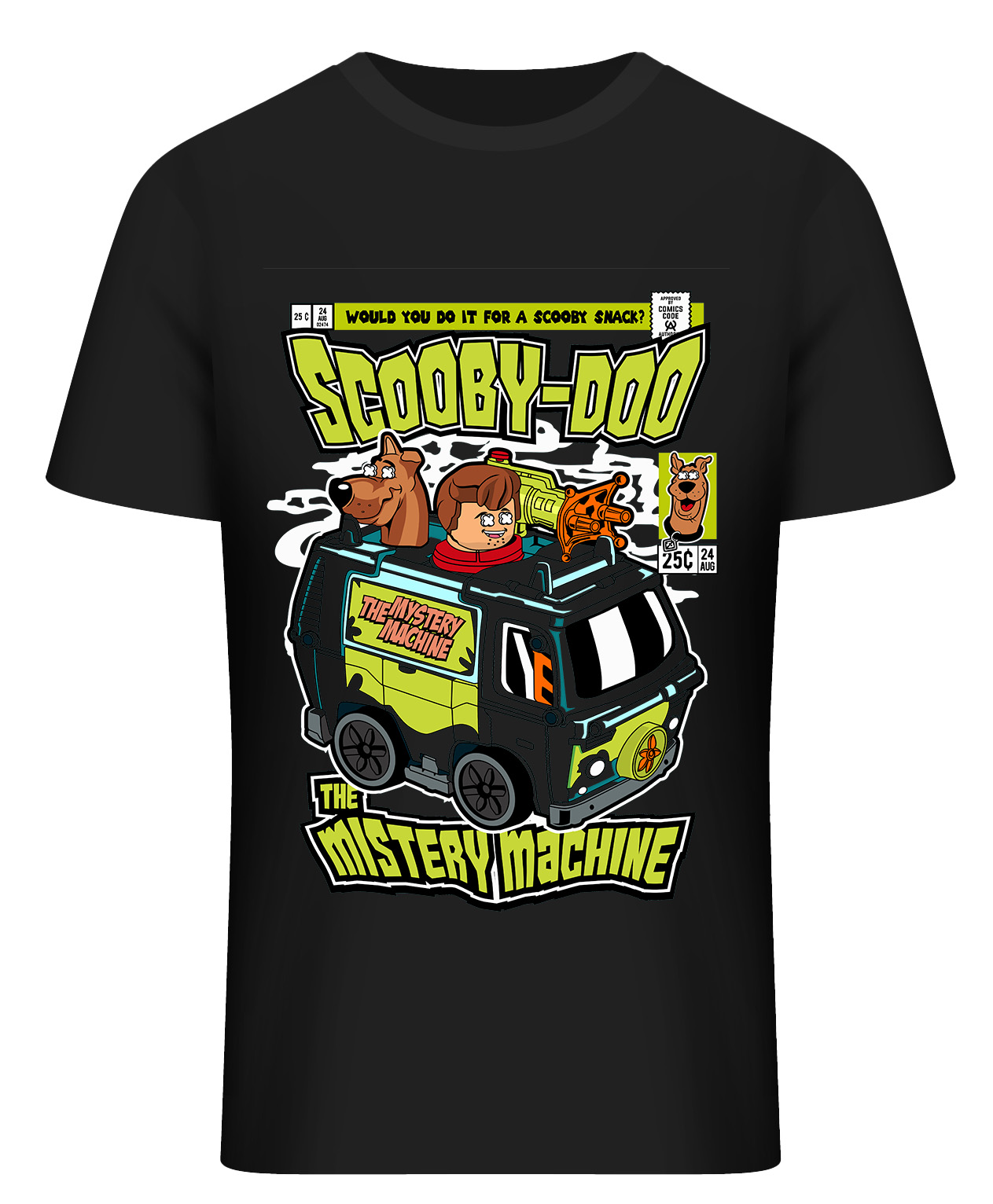 T-Shirt The Mistery Machine Pop Culture Black