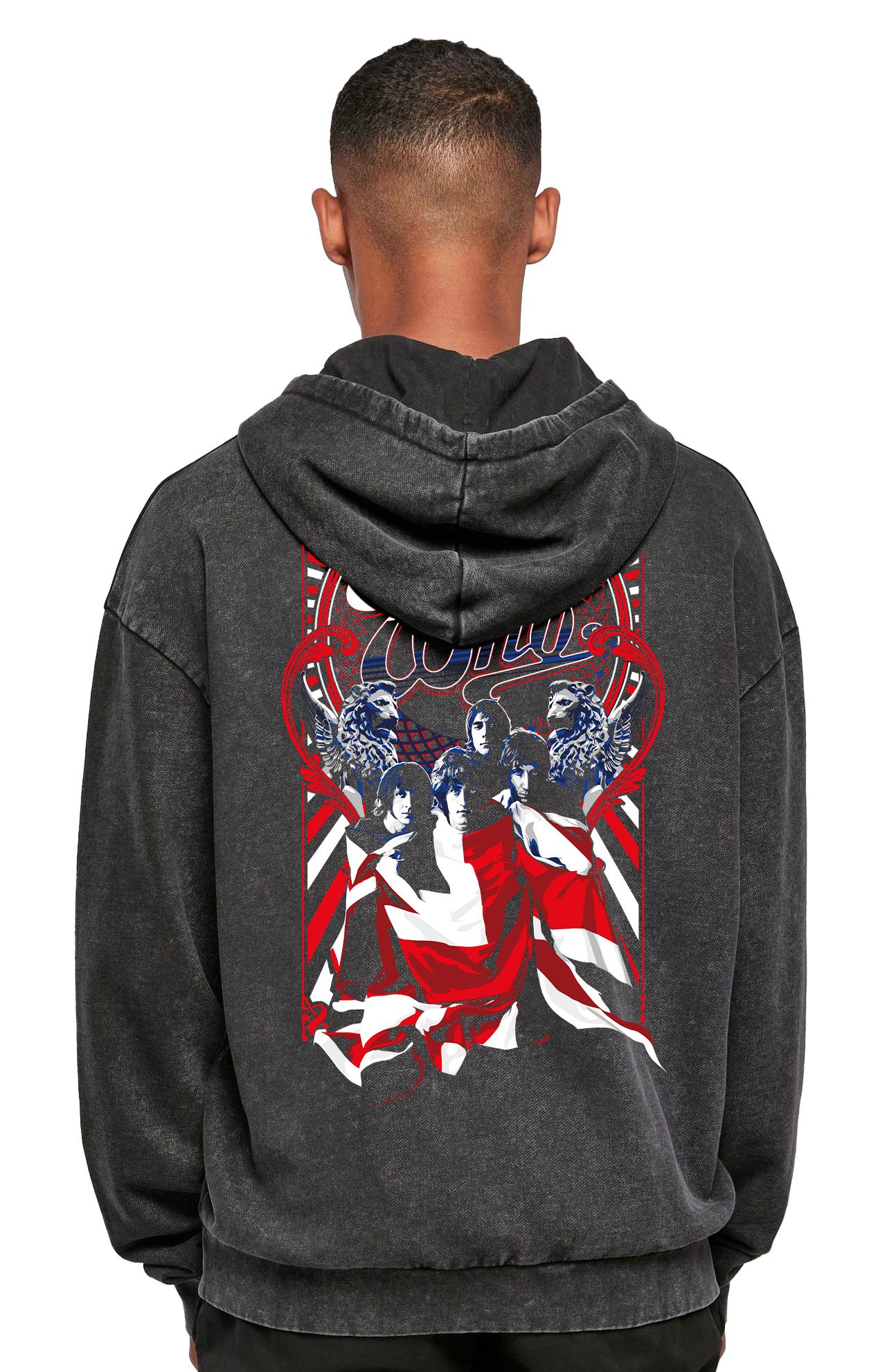 Oversized Premium Hoodie The Who Rock Avenue Black ανδρικά Φούτερ Simple Wear
