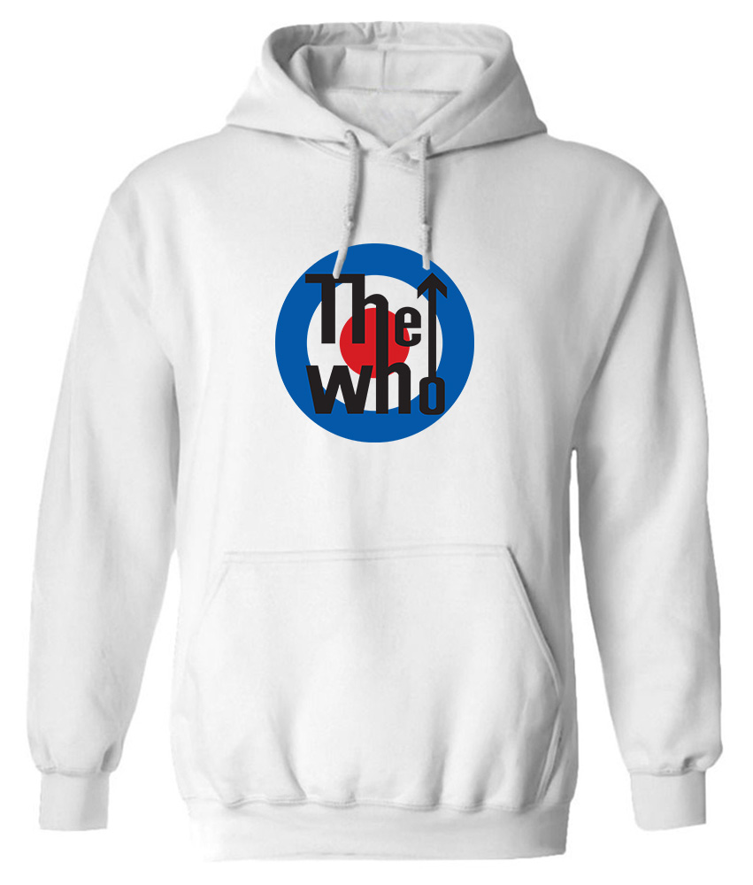 Hoodie The Who Band Logo Art Rock Avenue White