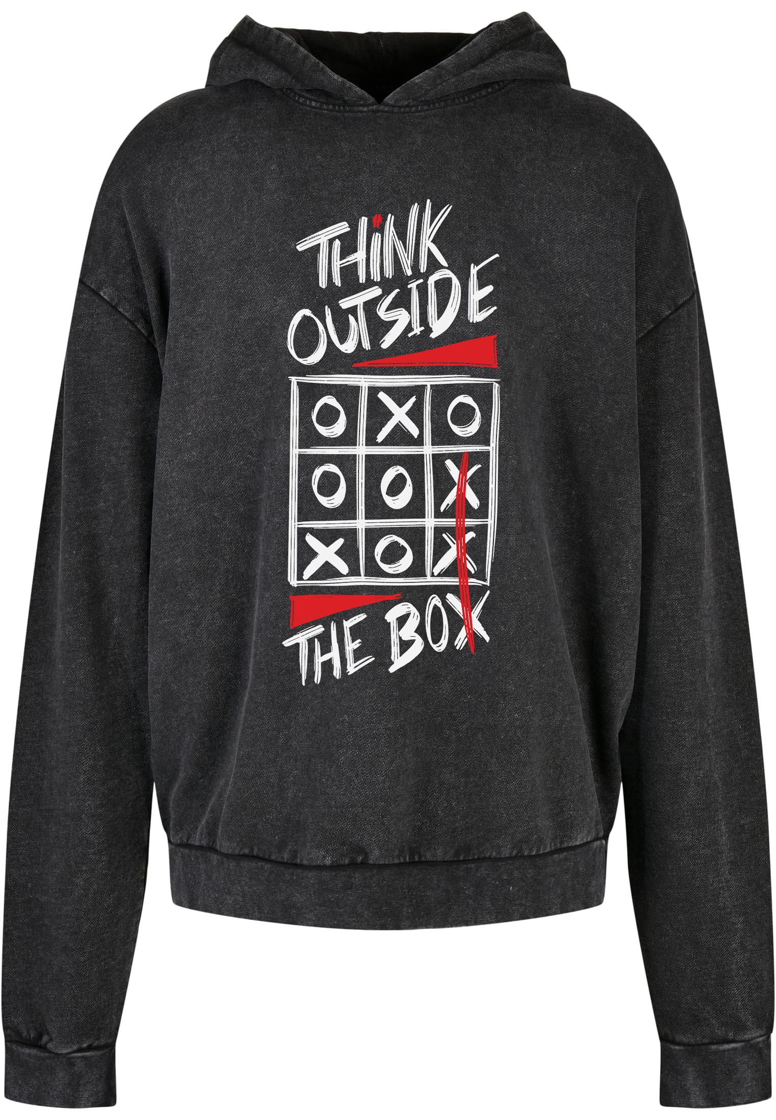 Oversized Premium Hoodie Think Outside The Box Black Pop Culture Black