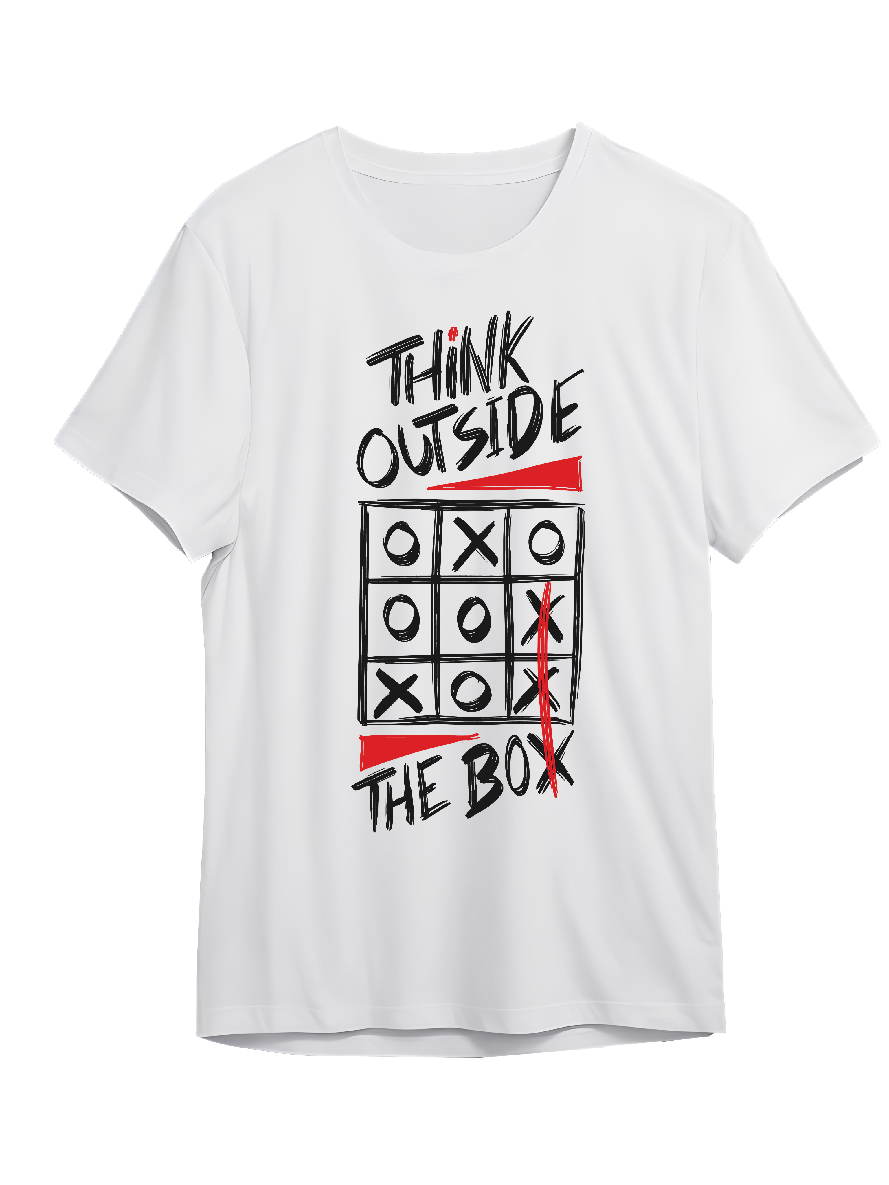 T-Shirt Think Outside The Box White Pop Culture White