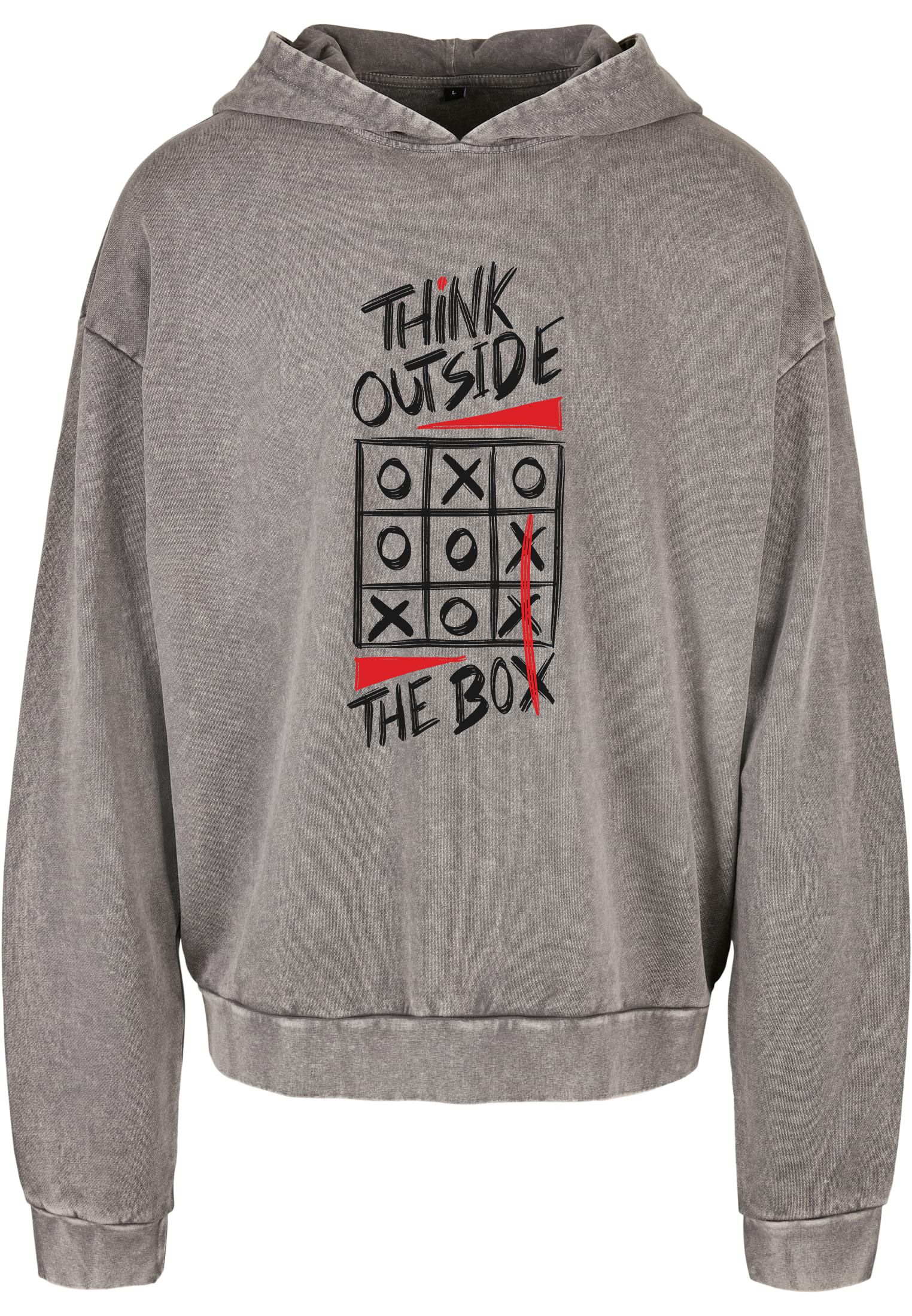 Oversized Premium Hoodie Think Outside The Box White Pop Culture Asphalt
