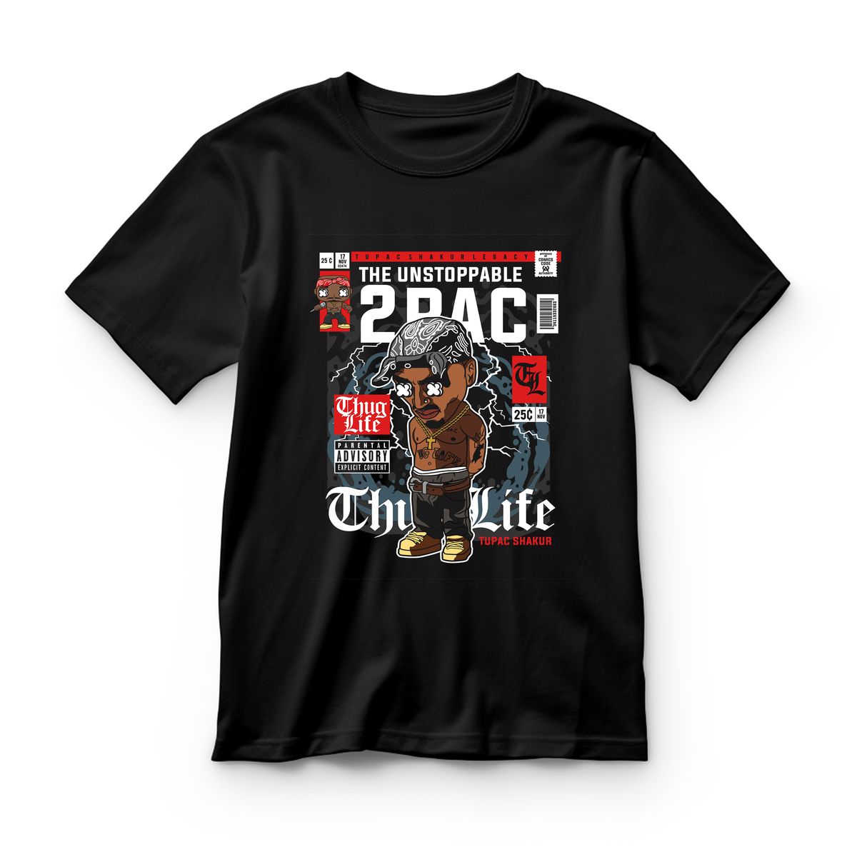 Παιδικό T-shirt Tupac Pop Culture Black