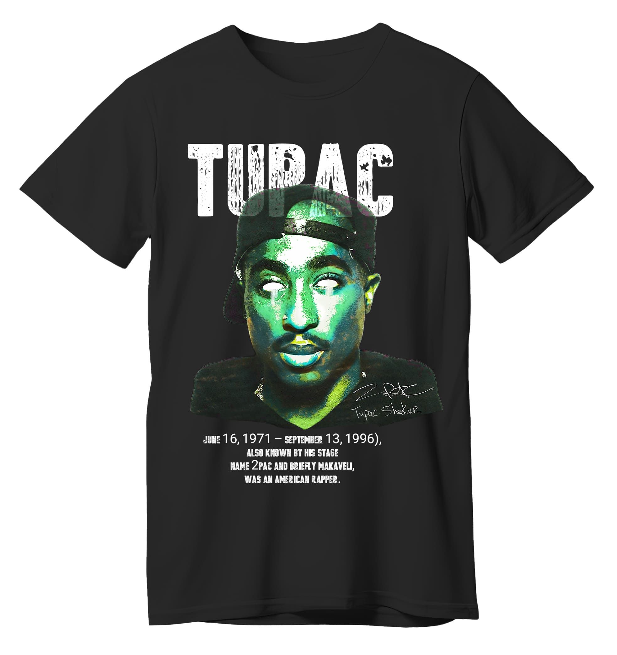 T-Shirt Tupachead Pop Culture Black