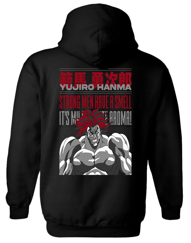 Hoodie Ujiro Baki Hanma Pop Culture Black