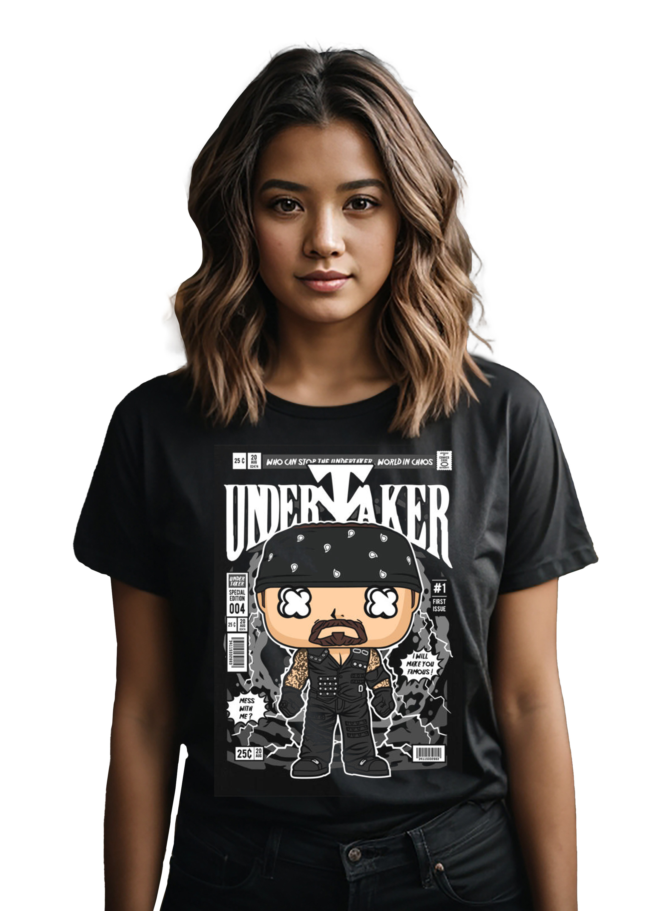 T-Shirt Undertaker Pop Culture Black ανδρικά Basic T-Shirts Simple Wear Μπλουζάκια κοντομάνικα