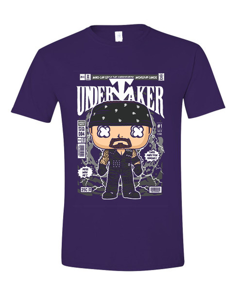 T-Shirt Undertaker Pop Culture Purple
