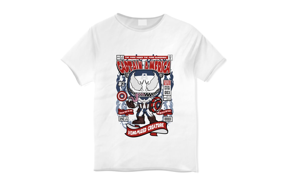 Παιδικό T-shirt Venom Captain America Pop Culture White