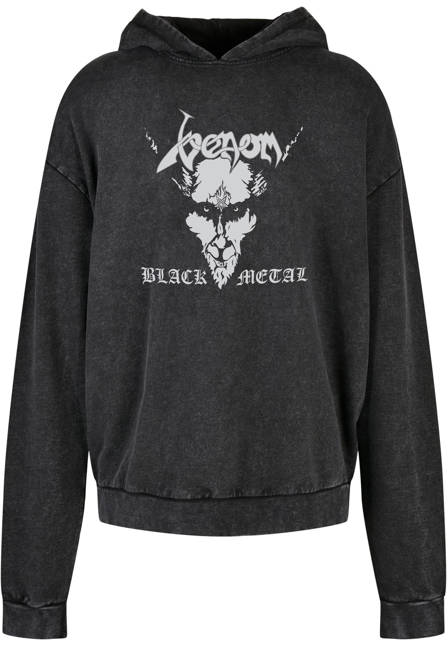 Oversized Premium Hoodie Venom Black Metal Rock Avenue Black