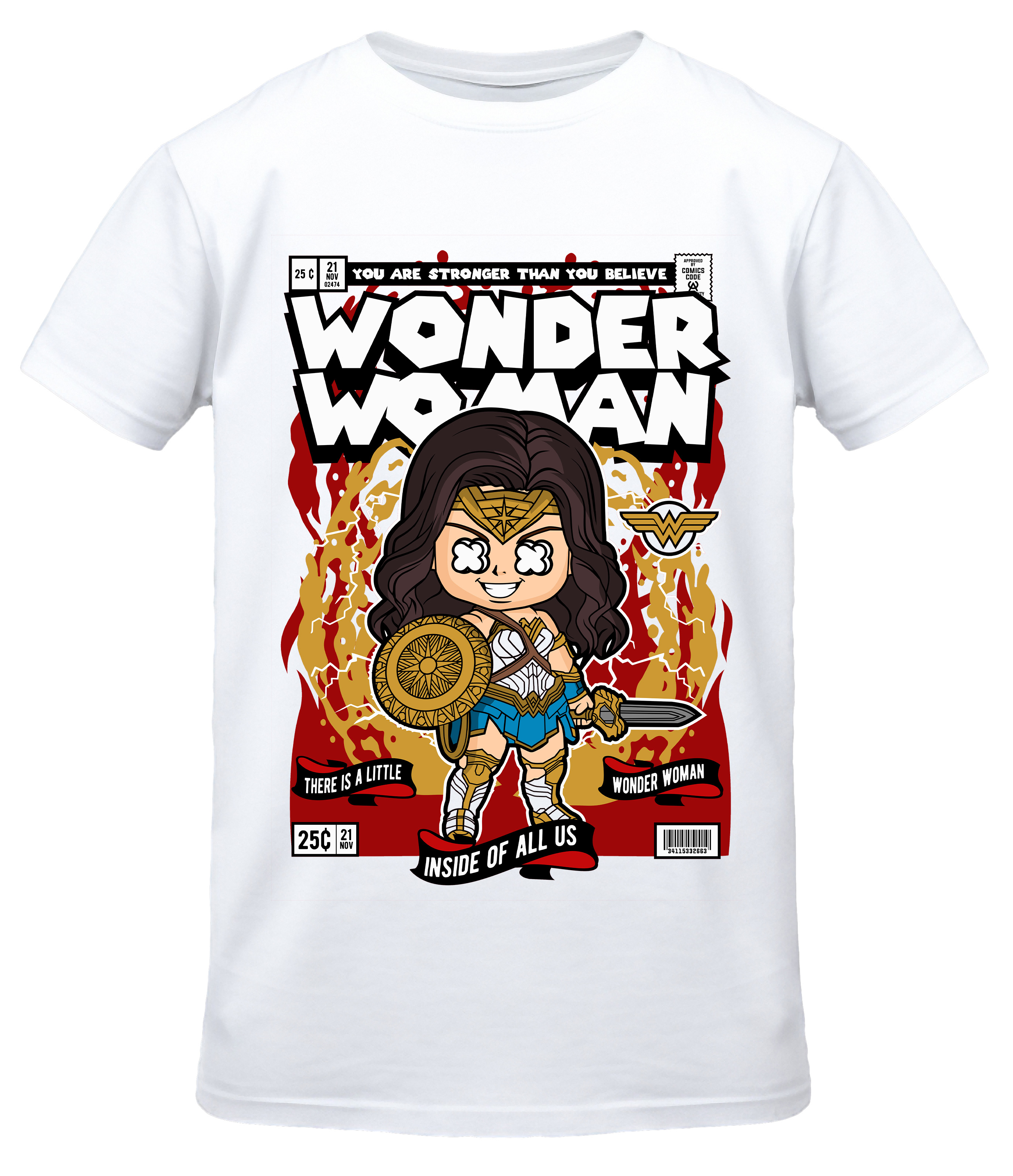 T-Shirt Wonder Woman Pop Culture White