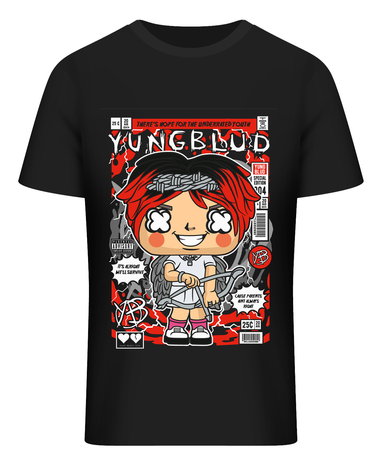 T-Shirt Yungblud Pop Culture Black