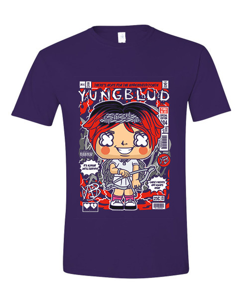 T-Shirt Yungblud Pop Culture Purple
