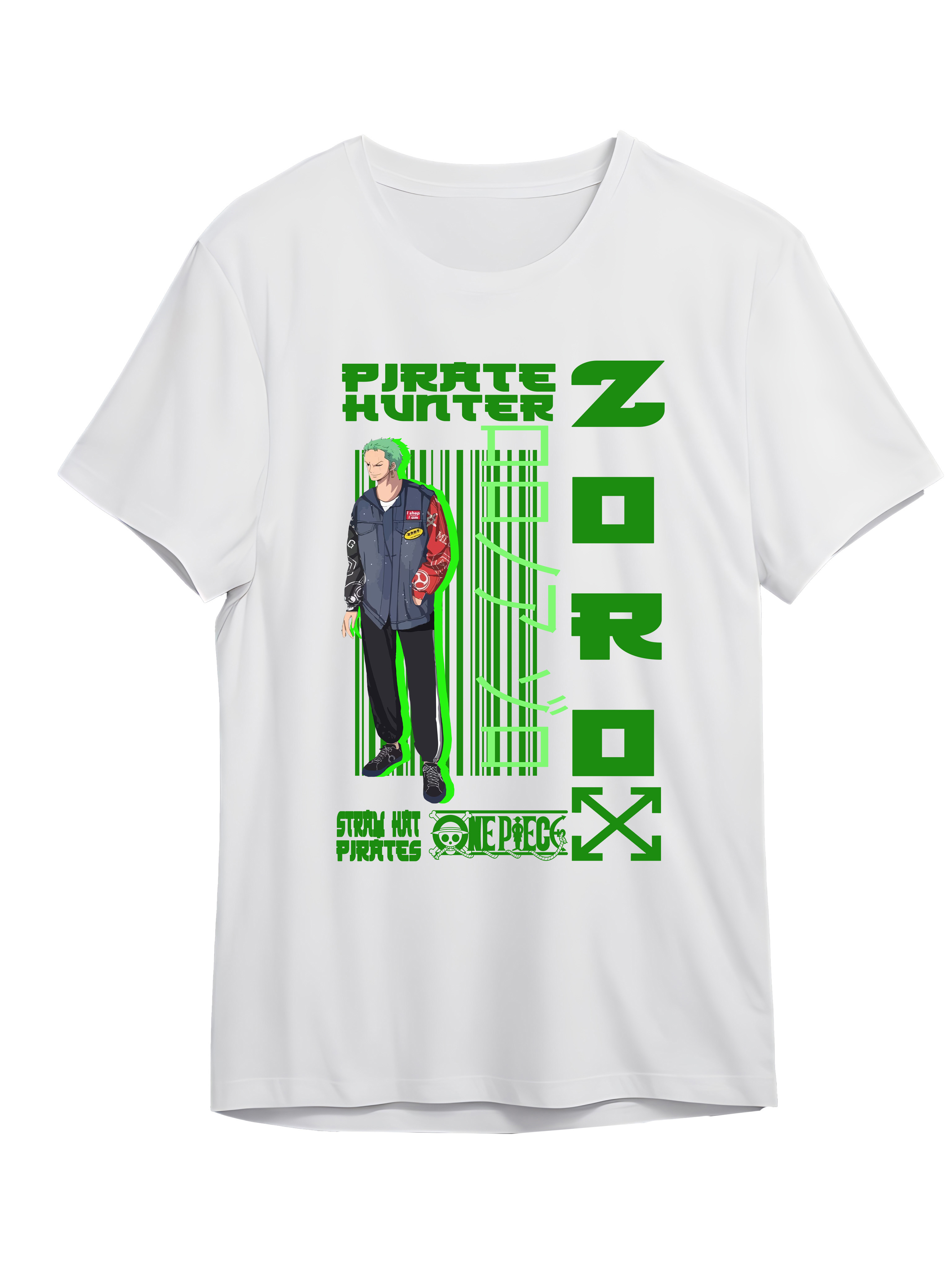 T-Shirt Zoro One Piece Pop Culture White