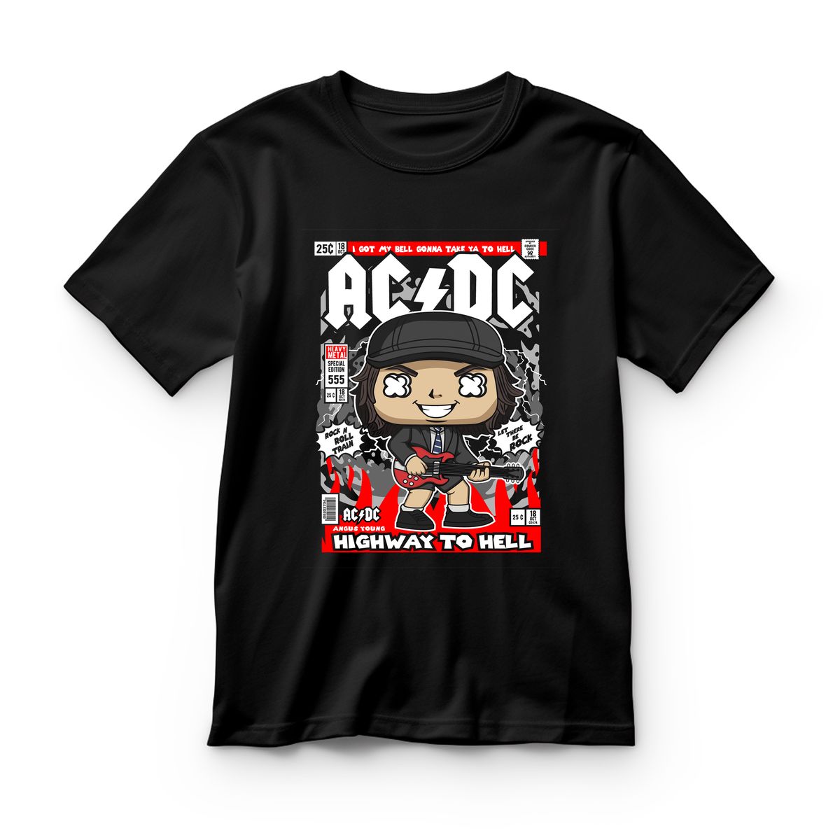 Παιδικό T-shirt Angus Young ACDC Pop Culture Black