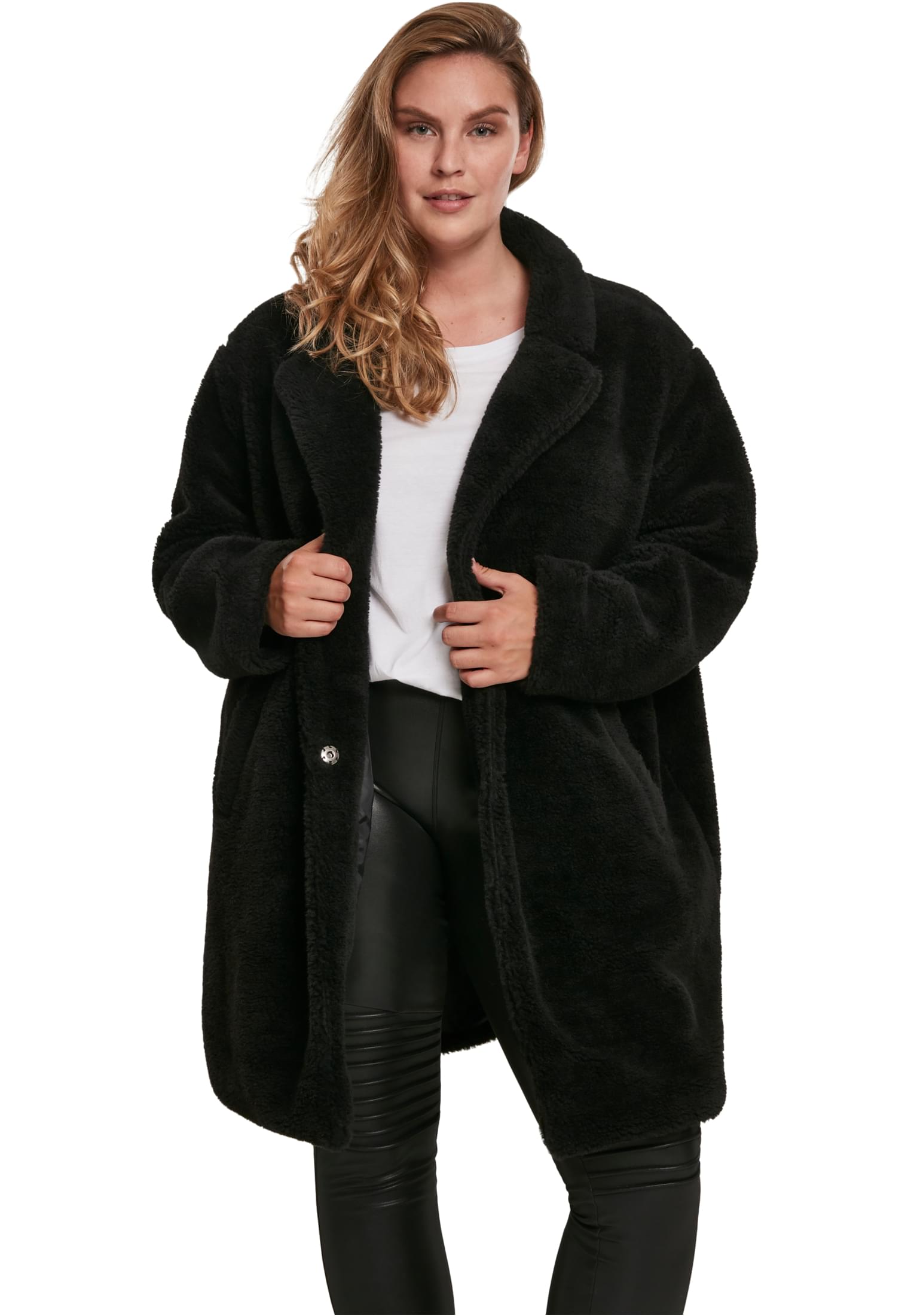 Μπουφάν Sherpa Oversized TB3058 Urban Classics Black