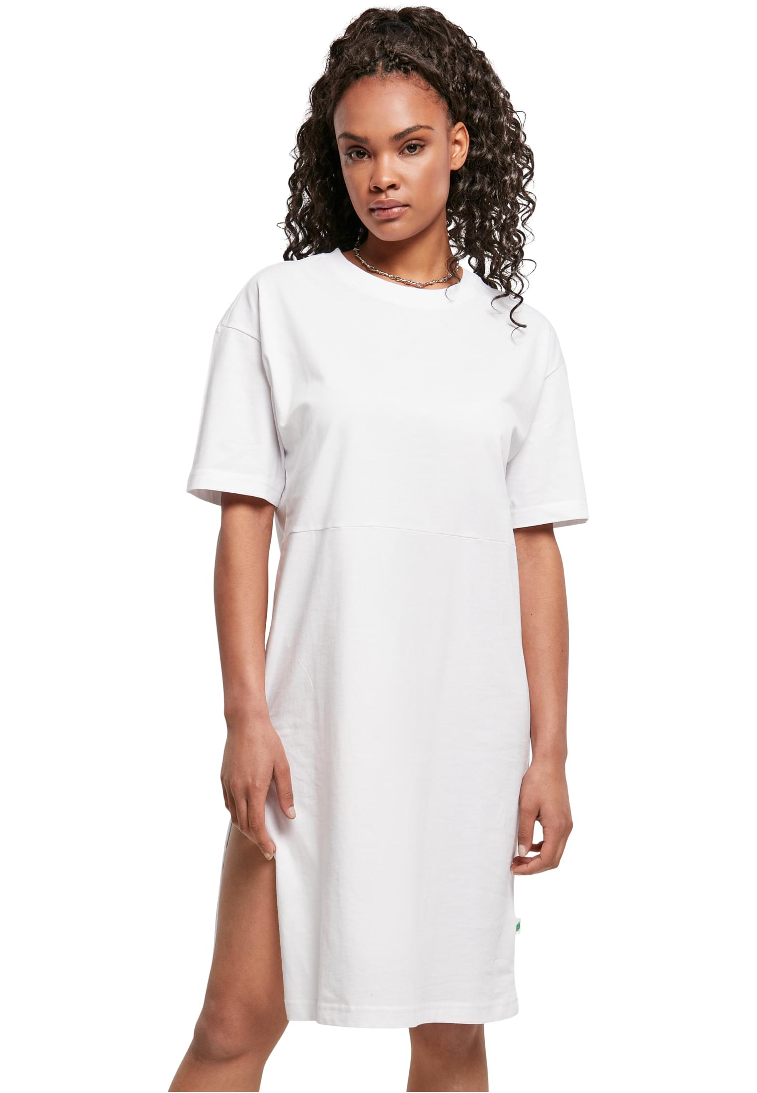 Ladies Organic Oversized Slit Tee Urban Classics TB4091-00220 White
