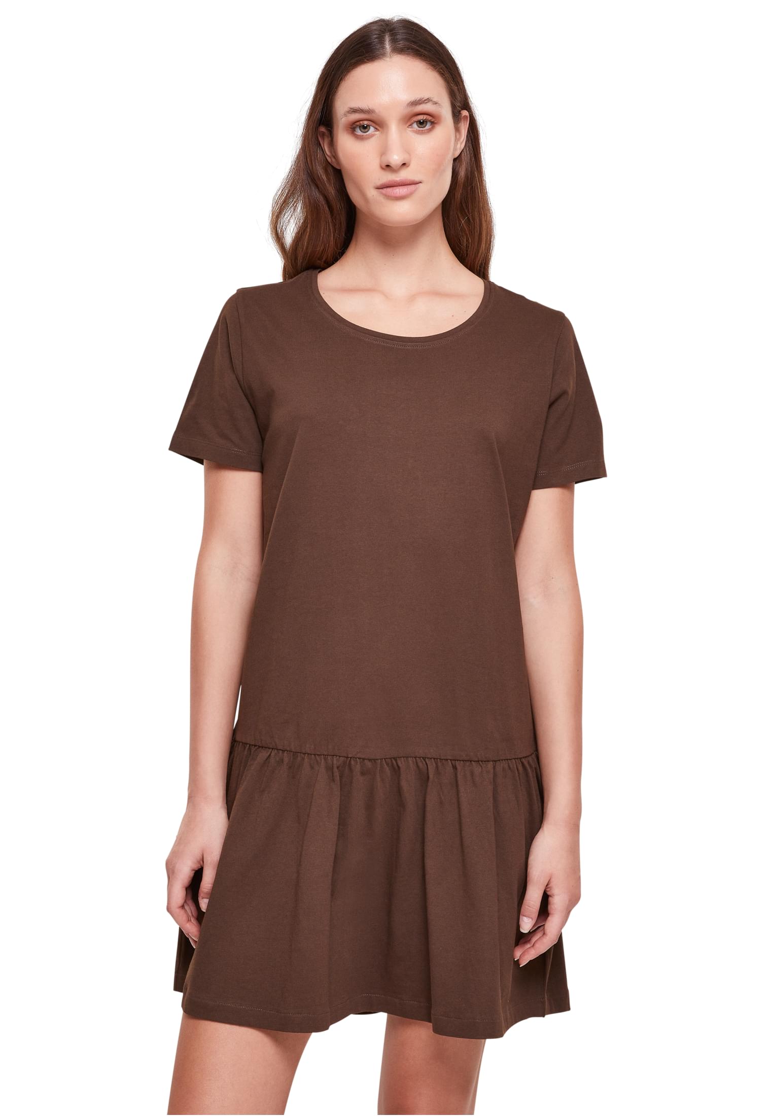 Ladies Valance Tee Dress Urban Classics TB4104-00075 brown