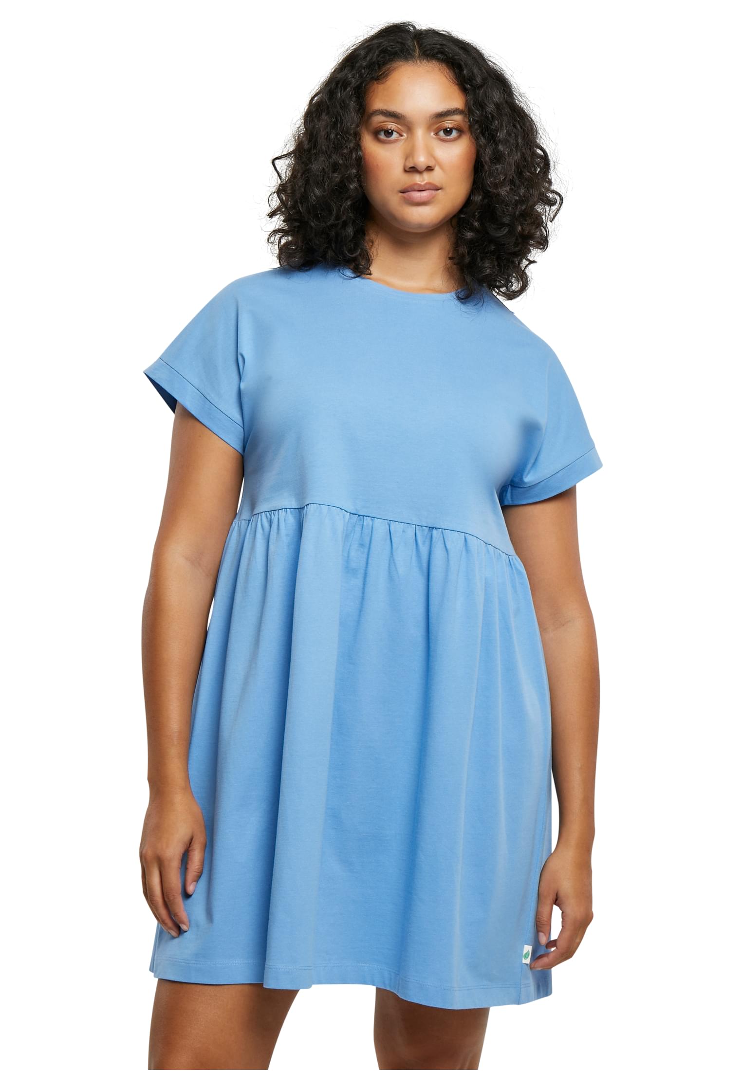 Ladies Organic Empire Valance Tee Dress Urban Classics TB5040-01301 horizonblue
