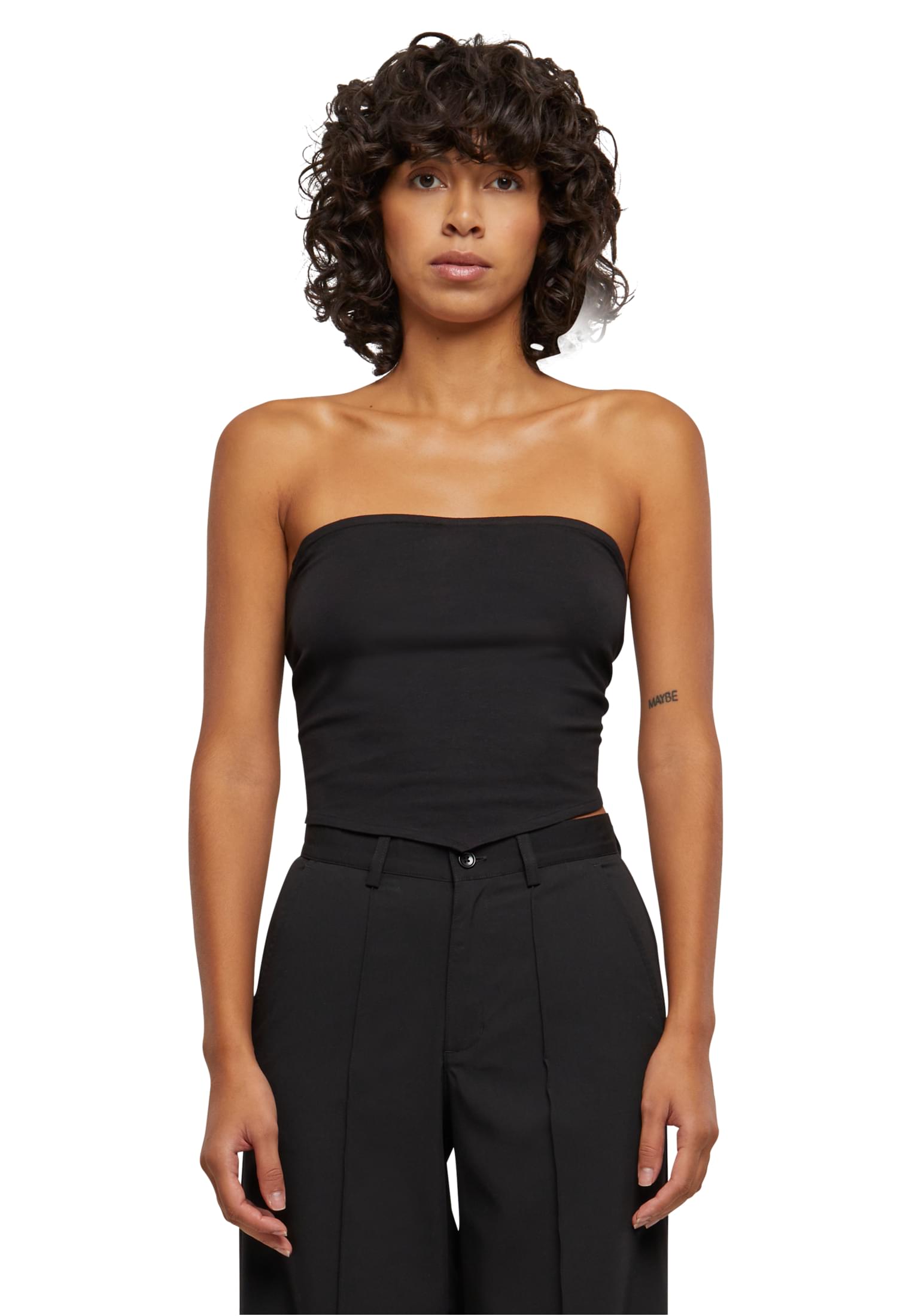 Ladies Knotted Bandeau Top Urban Classics TB6872 black