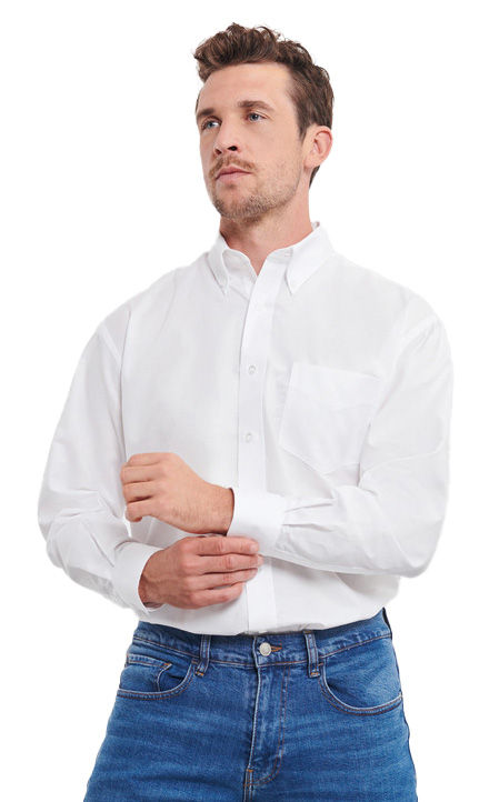 Πουκάμισο Μακρυμάνικο R-932M-0 Russell Oxford Classic Fit White