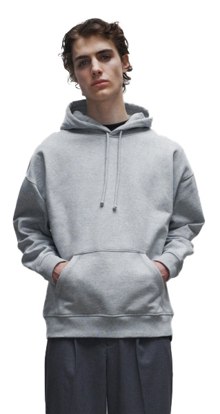 Boxy Hoodie Φούτερ 1148751 True Blanks by H&M 1148751 Grey Melange