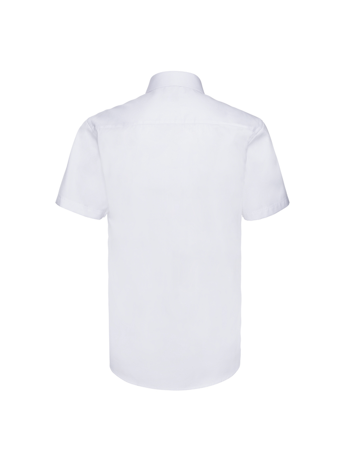 Κοντομάνικο Πουκάμισο R-963M-0 Russell Herringbone Shirt White ανδρικά Πουκάμισα Simple Wear