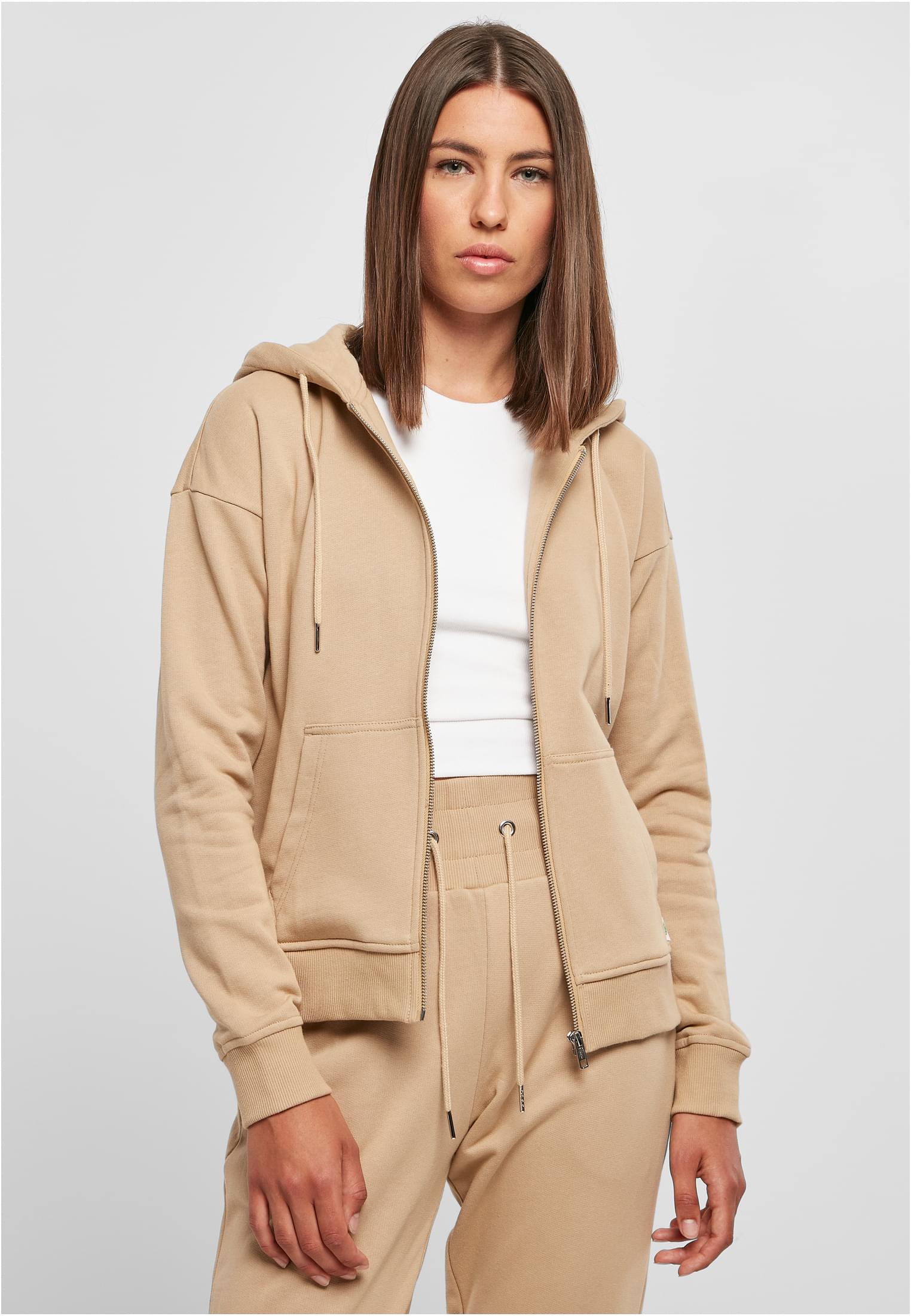 Ladies Organic Terry Zip Hoody UC Curvy TB4075-03738 unionbeige