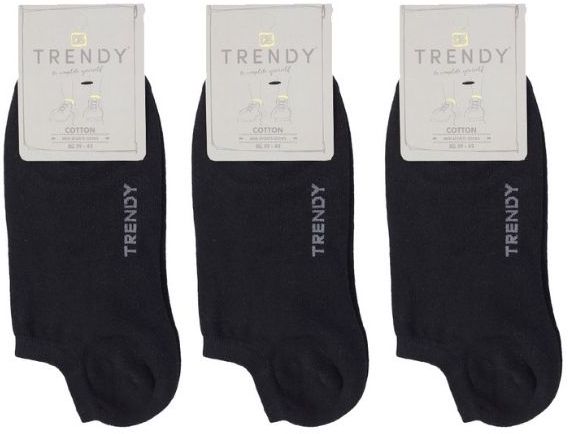 Ανδρικά βαμβακερά σοσόνια SIMPLICITY 3 ζευγάρια Trendy 6316 Μαύρο